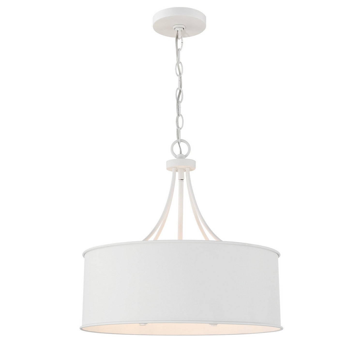 Meridian - M7040BQW - Four Light Pendant - Bisque White