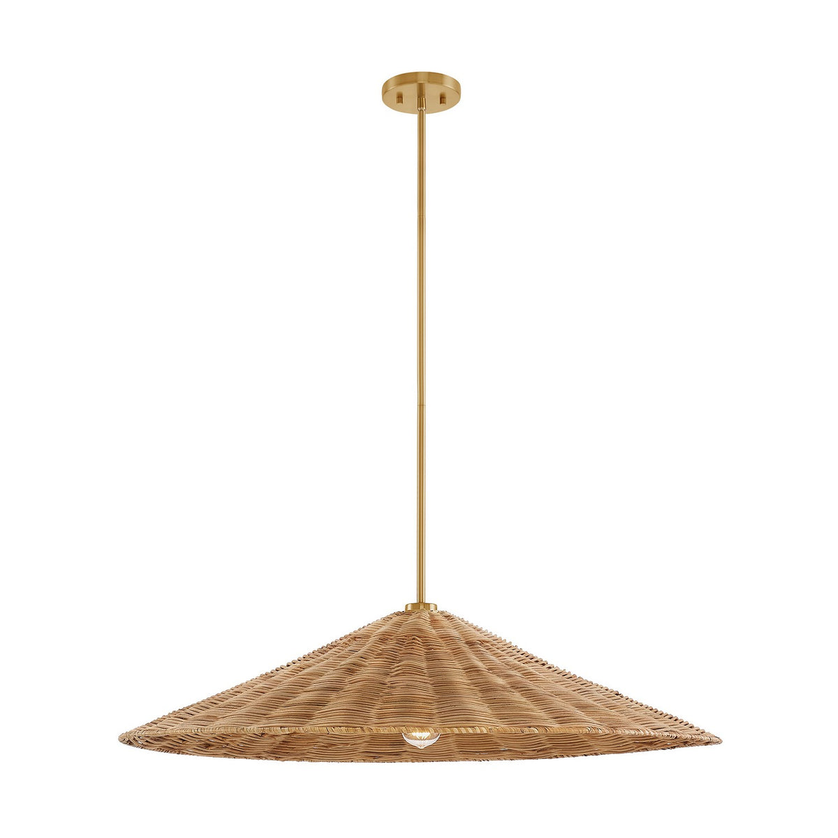 Meridian - M7042NB - One Light Pendant - Natural Brass