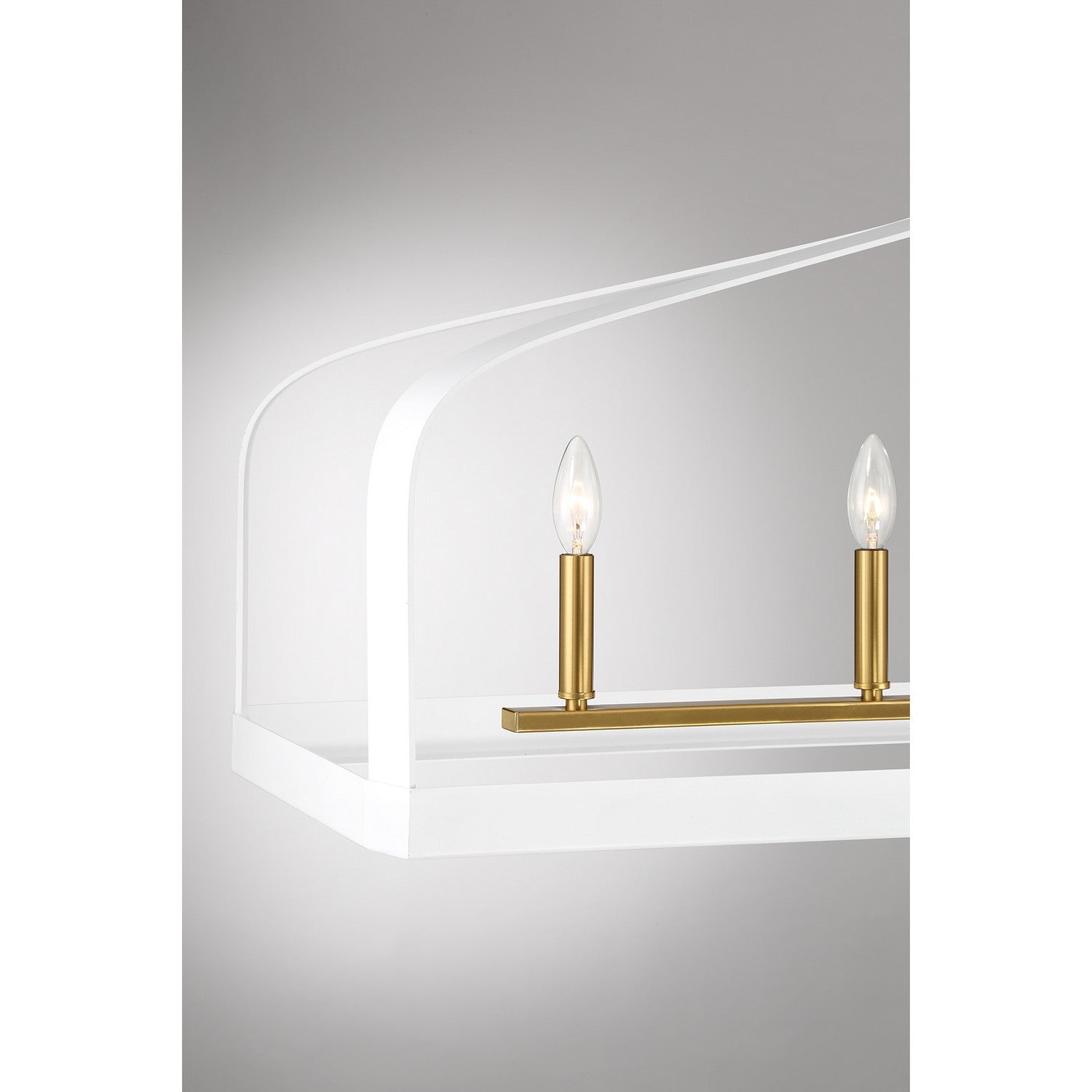 Savoy House - 1-7804-5-142 - Five Light Linear Chandelier - Sheffield - White with Warm Brass