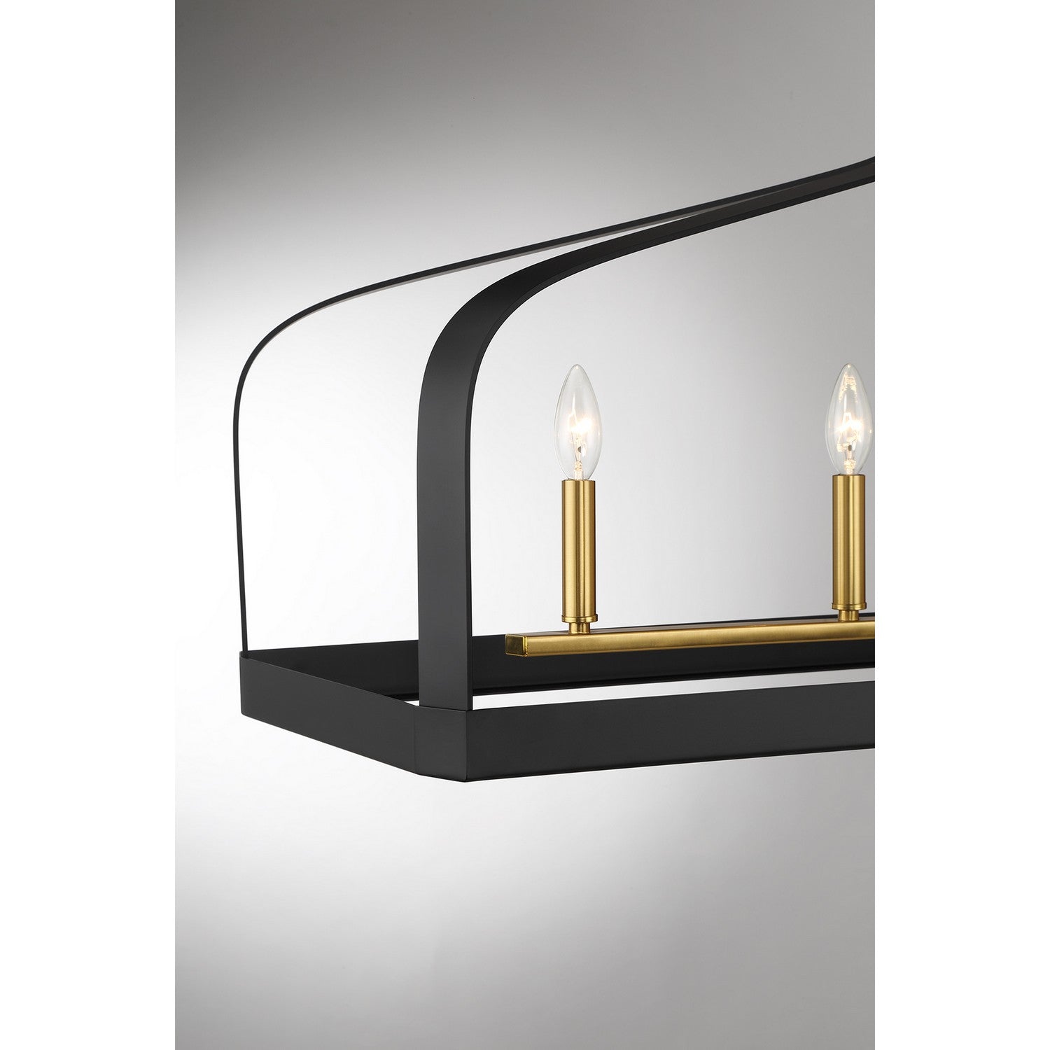 Savoy House - 1-7804-5-143 - Five Light Linear Chandelier - Sheffield - Matte Black with Warm Brass