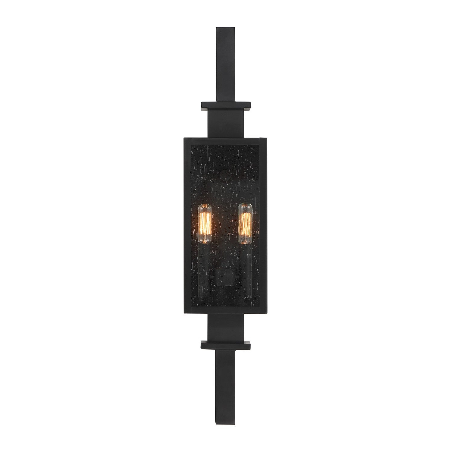 Savoy House - 5-826-BK - Two Light Outdoor Wall Lantern - Ascott - Matte Black