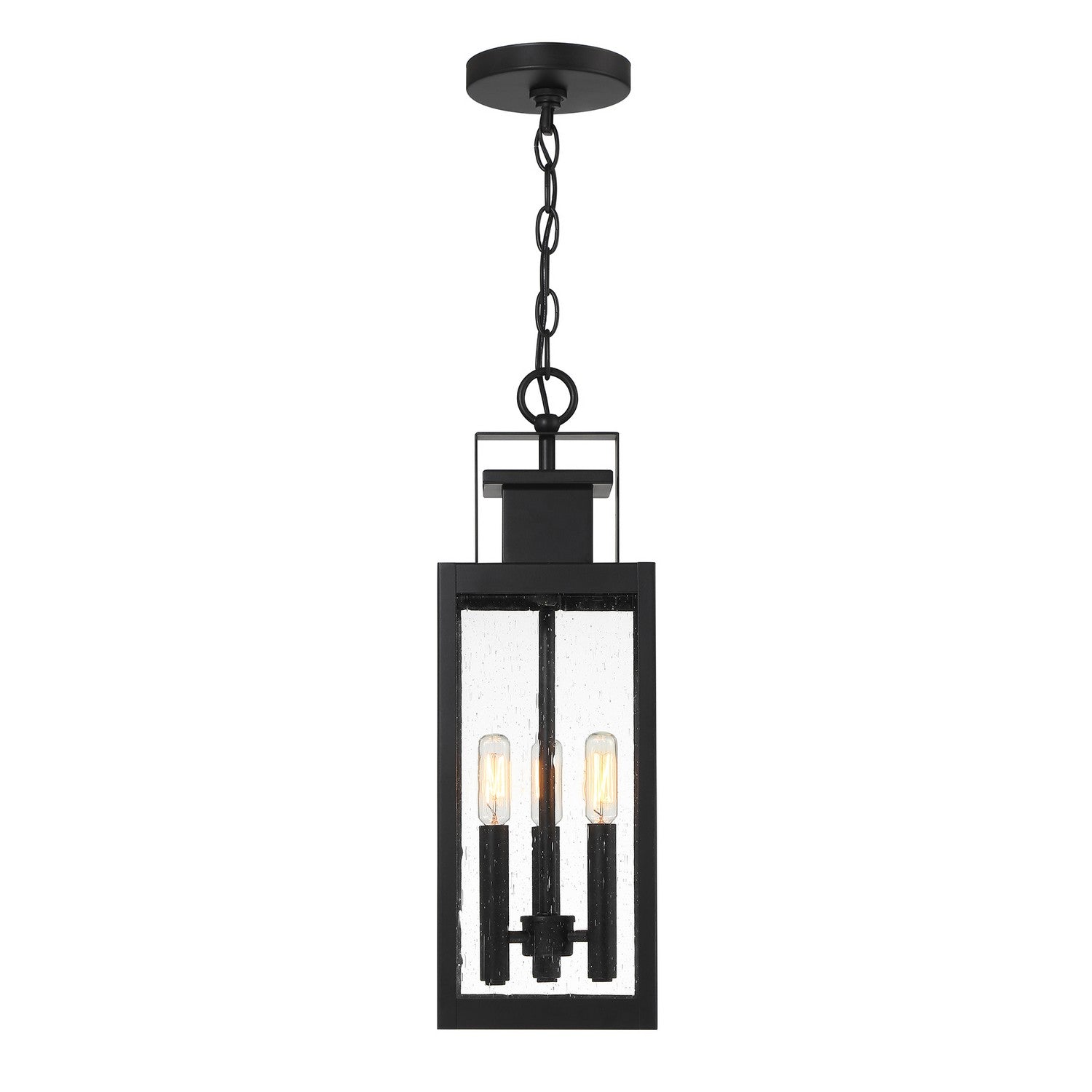 Savoy House - 5-827-BK - Three Light Outdoor Hanging Lantern - Ascott - Matte Black