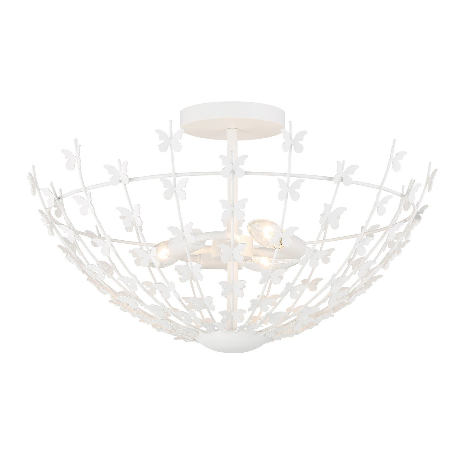 Savoy House - 6-4198-3-83 - Three Light Semi-Flush Mount - Birch - Bisque White
