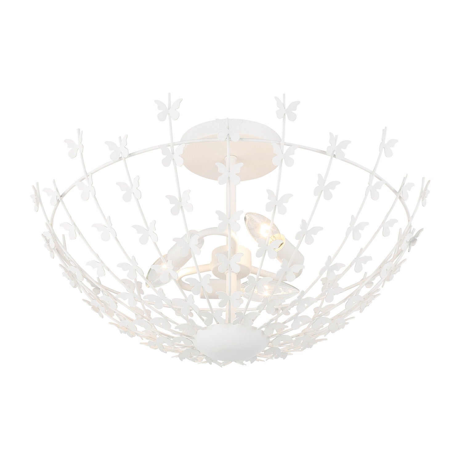 Savoy House - 6-4198-3-83 - Three Light Semi-Flush Mount - Birch - Bisque White