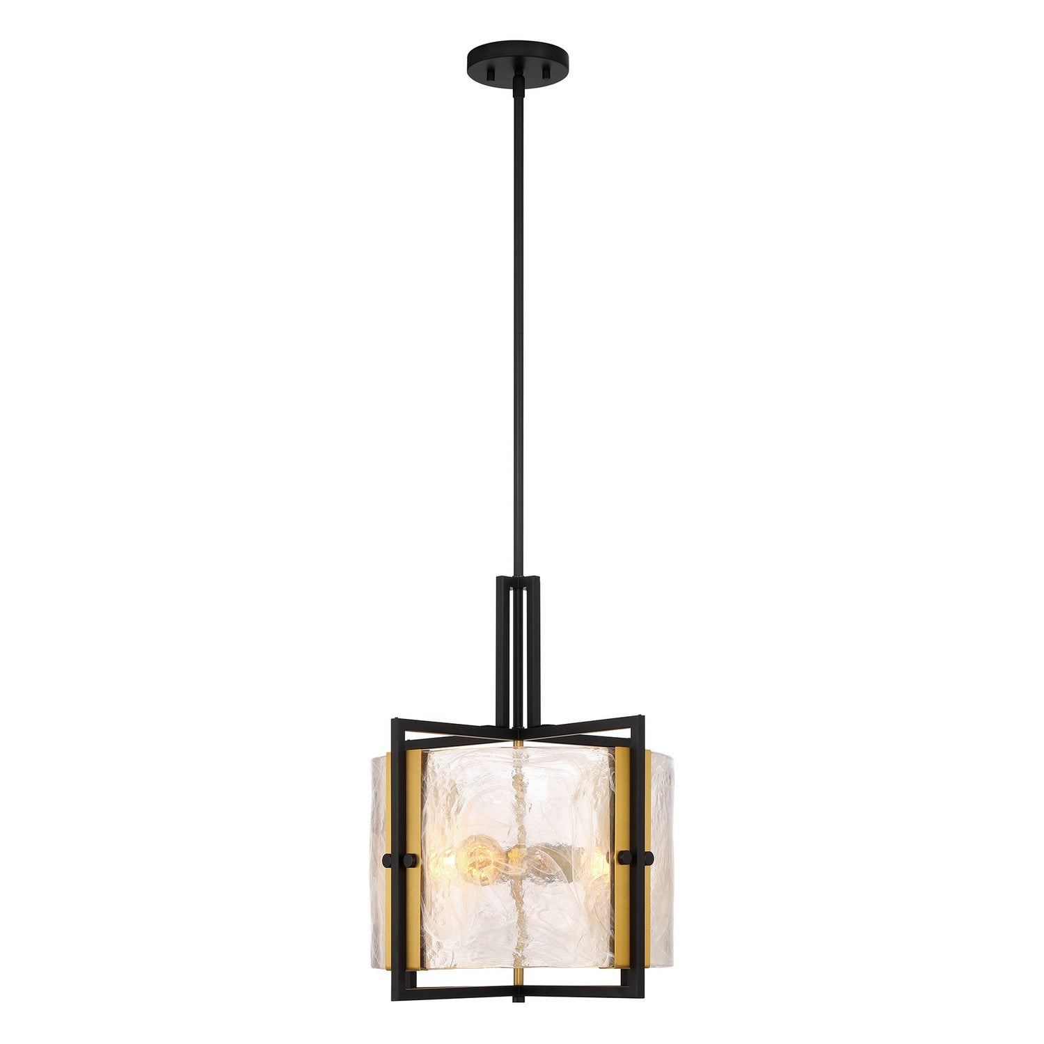 Savoy House - 7-1699-3-143 - Three Light Pendant - Hayward - Matte Black with Warm Brass