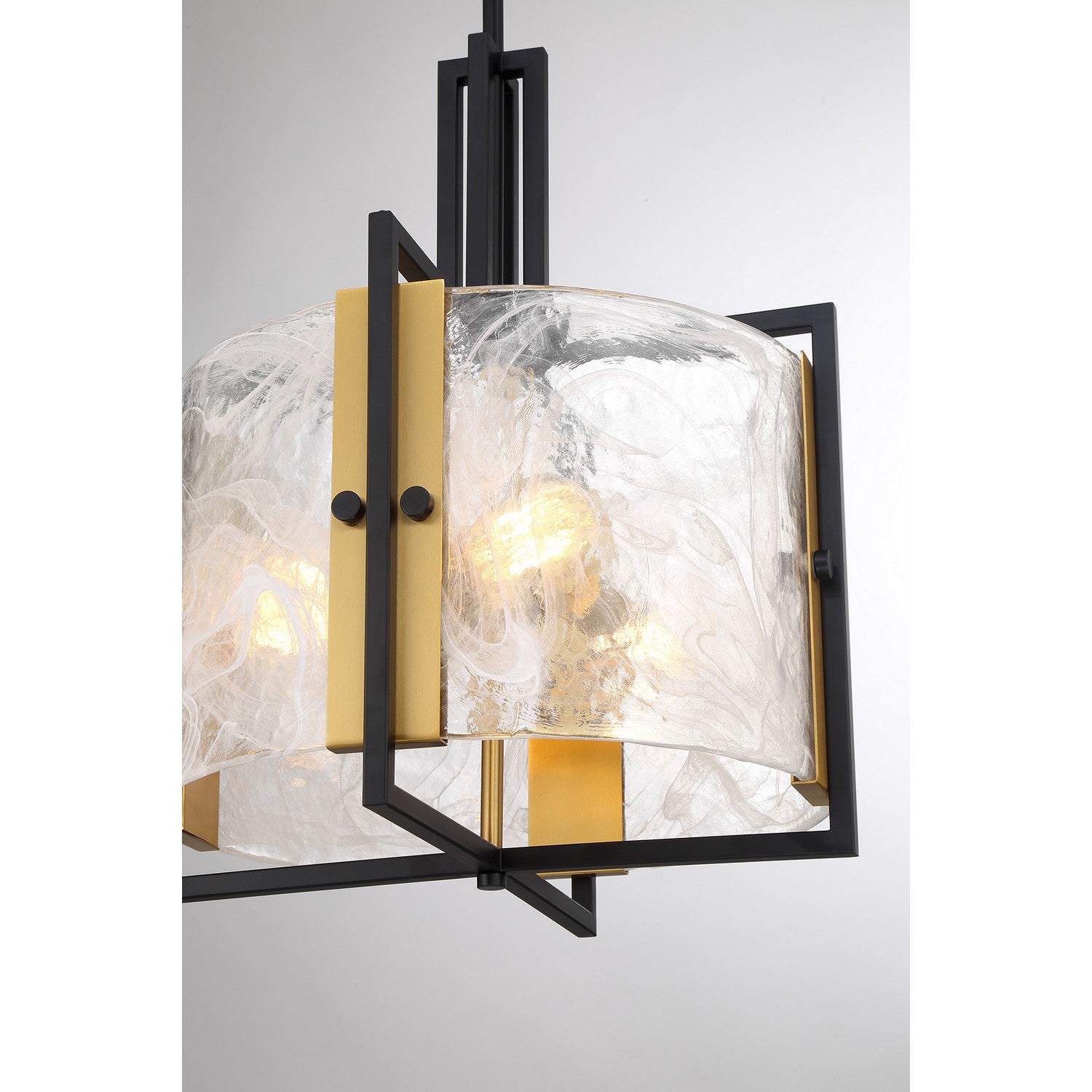 Savoy House - 7-1699-3-143 - Three Light Pendant - Hayward - Matte Black with Warm Brass