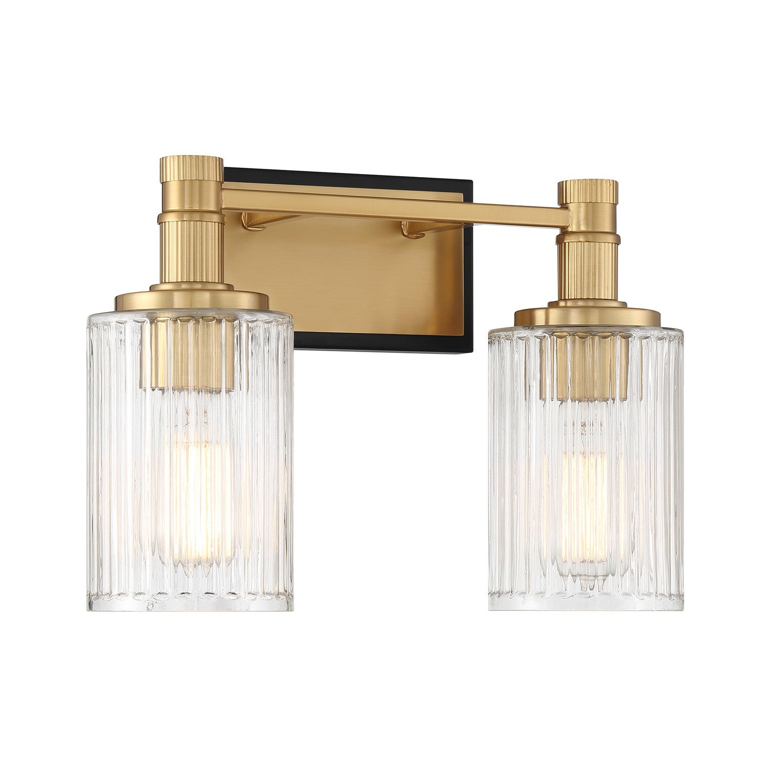 Savoy House - 8-1102-2-143 - Two Light Bathroom Vanity - Concord - Matte Black with Warm Brass