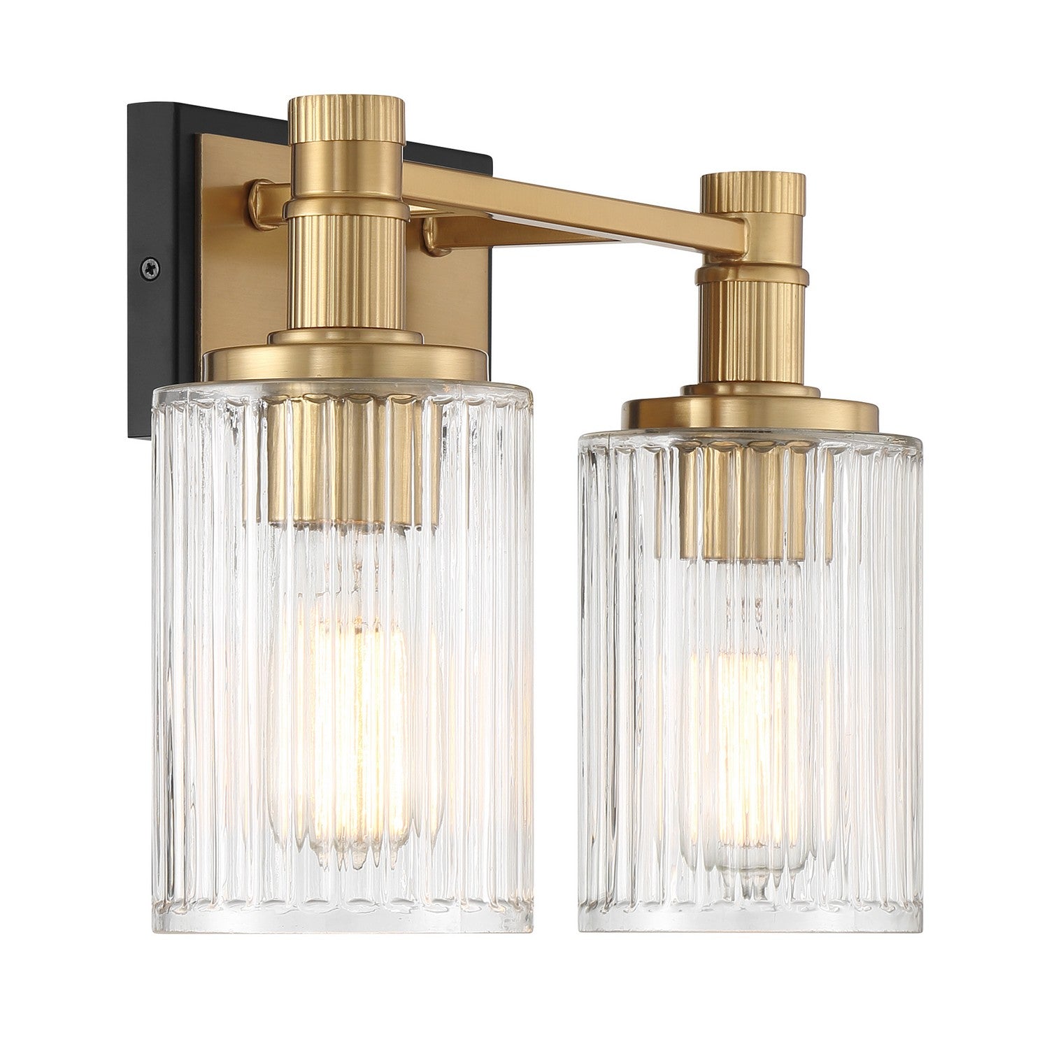 Savoy House - 8-1102-2-143 - Two Light Bathroom Vanity - Concord - Matte Black with Warm Brass