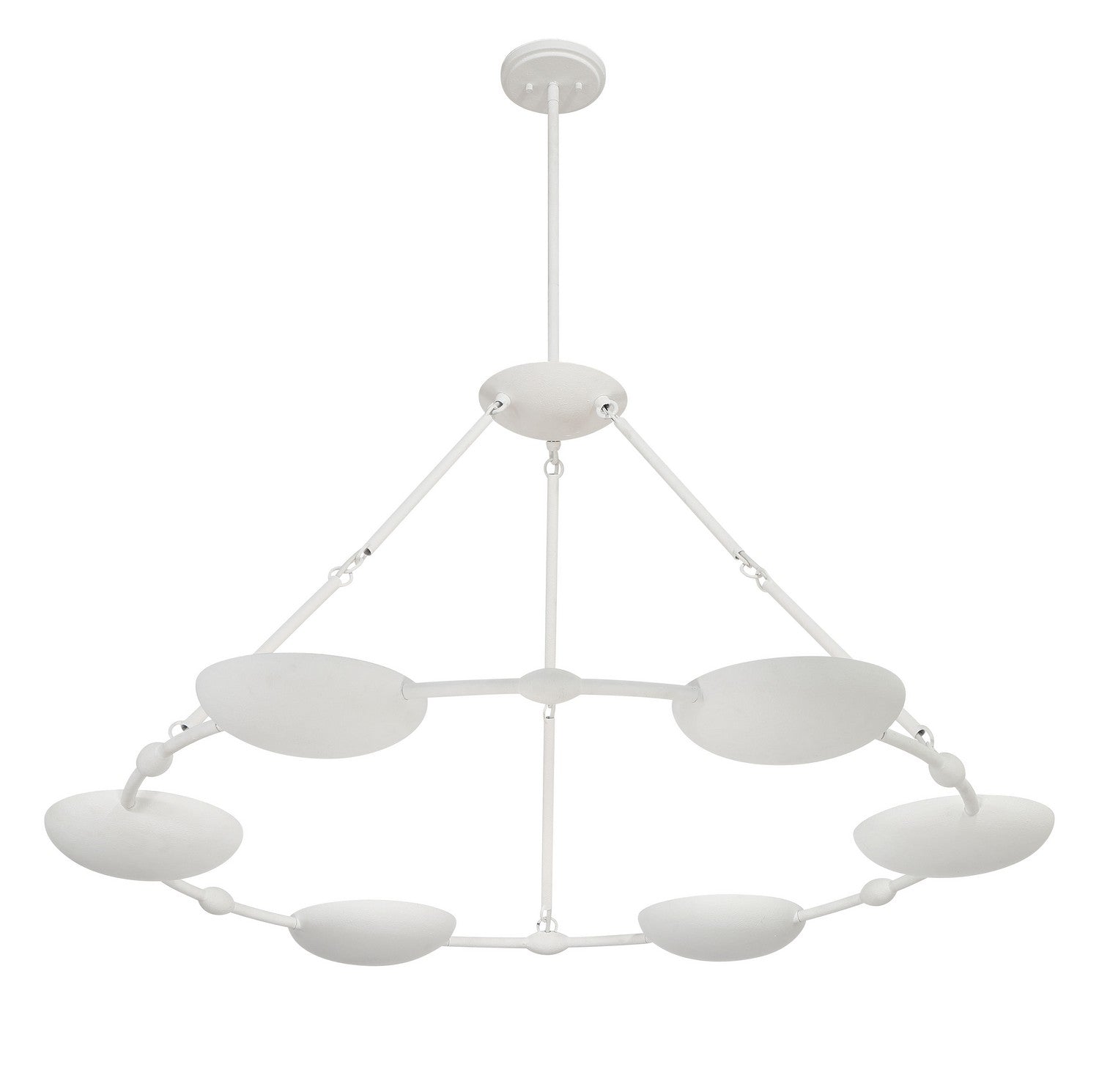 George Kovacs - P1316-792 - Six Light Chandelier - Undertas - Piastra White