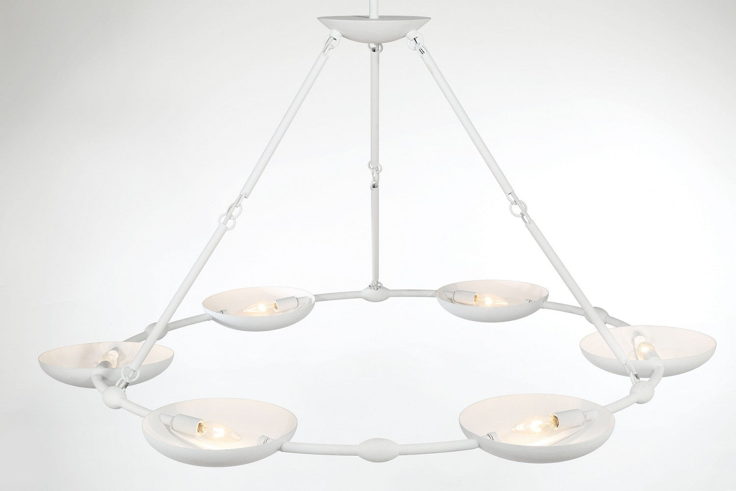 George Kovacs - P1316-792 - Six Light Chandelier - Undertas - Piastra White