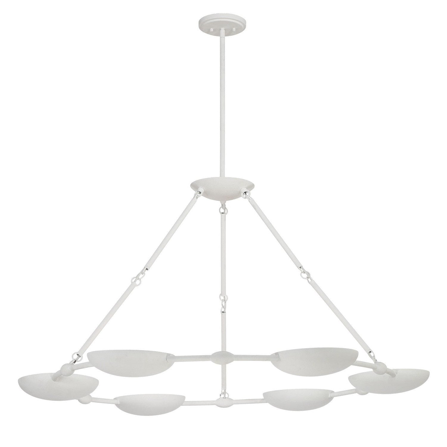 George Kovacs - P1316-792 - Six Light Chandelier - Undertas - Piastra White