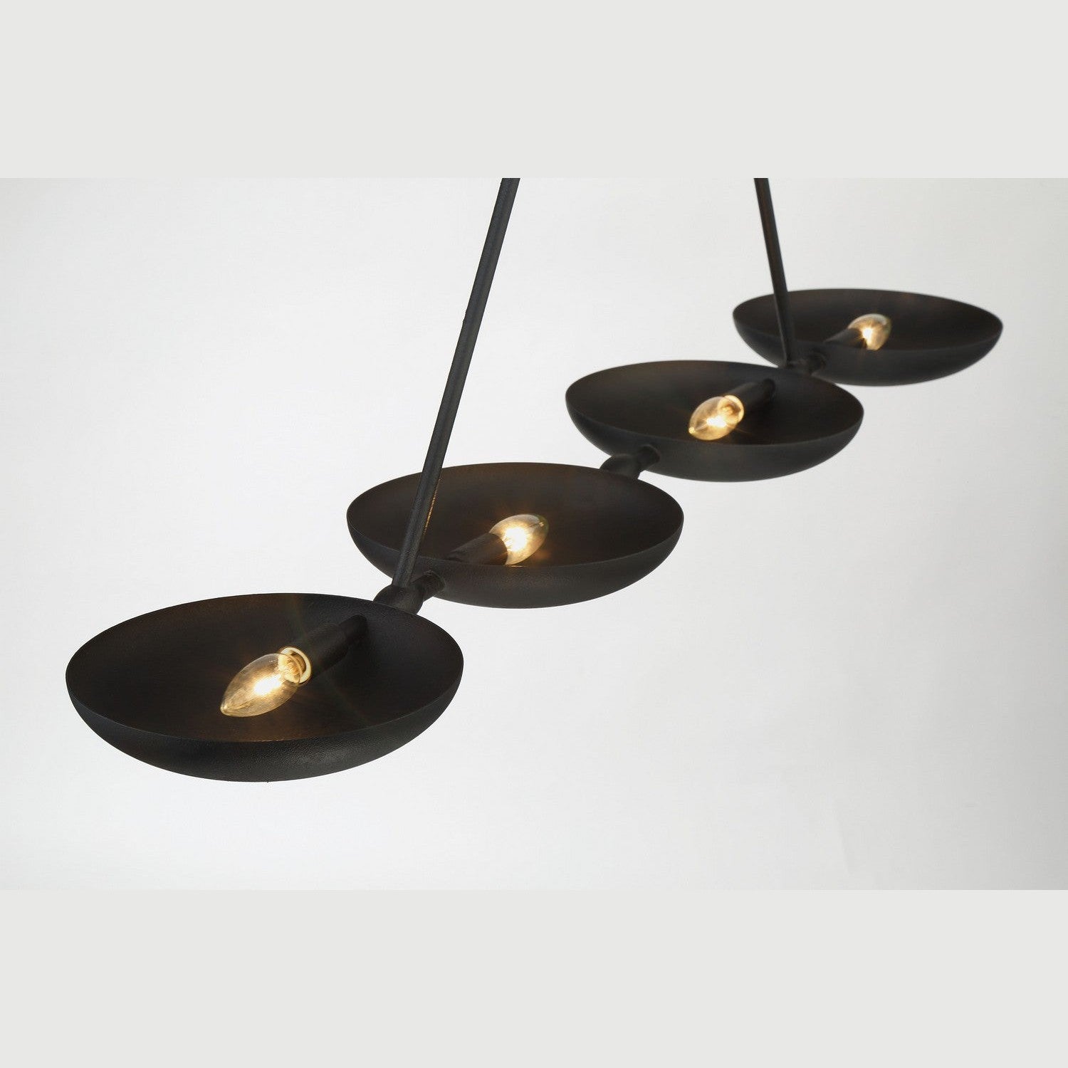 George Kovacs - P1318-076 - Four Light Island Pendant - Undertas - Textured Black