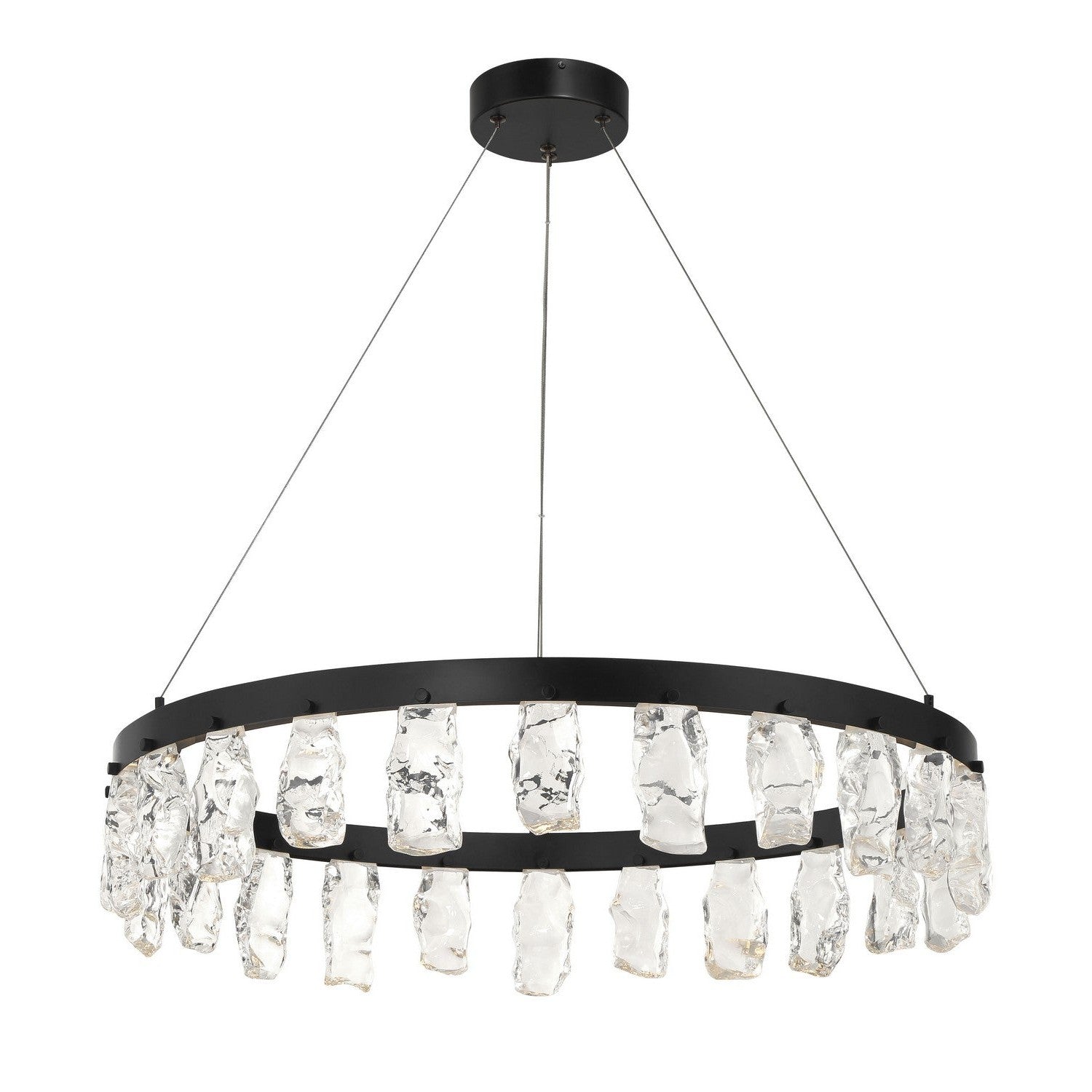 George Kovacs - P1497-66A-L - LED Chandelier - Arctic Glacier - Coal