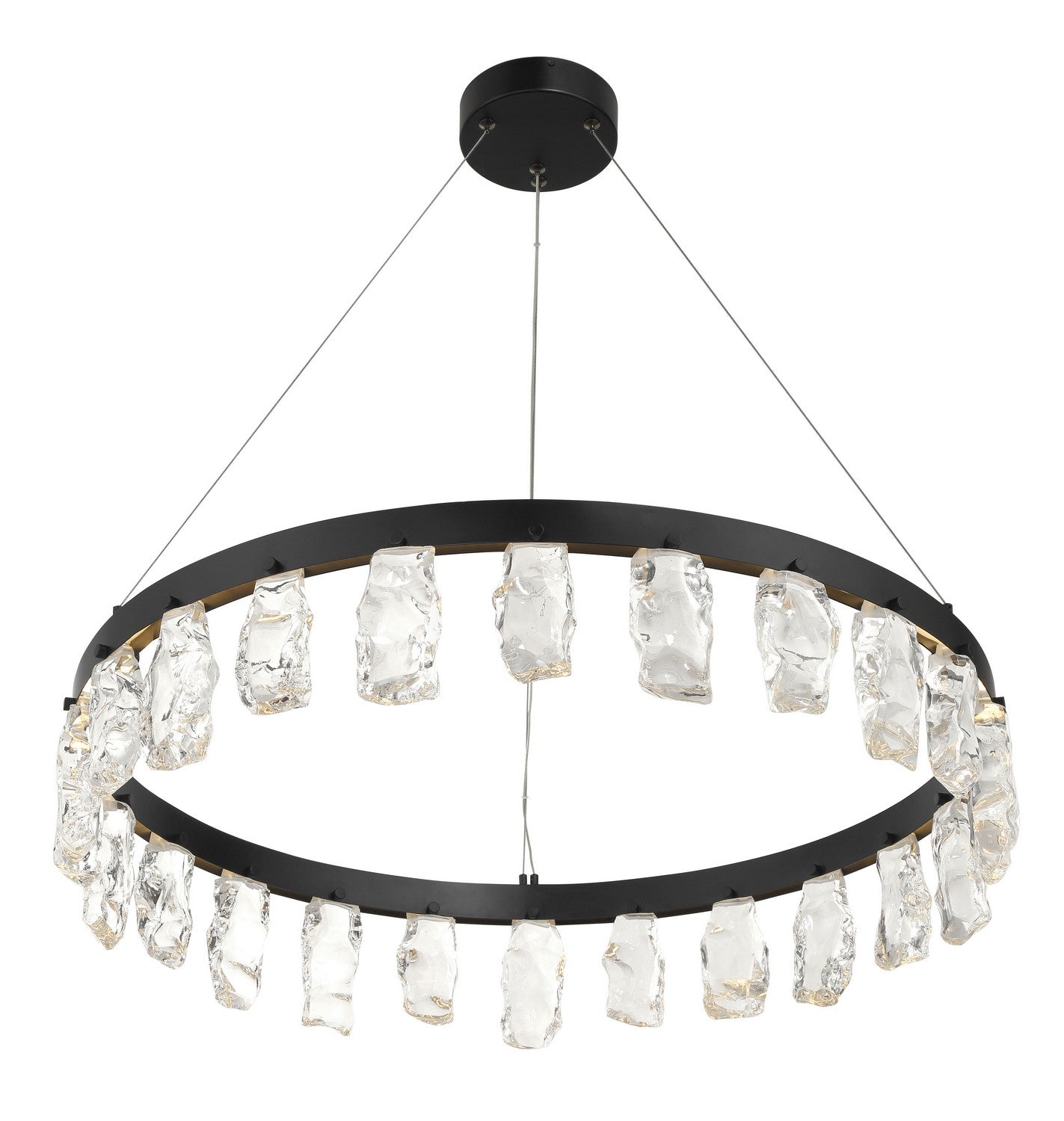 George Kovacs - P1497-66A-L - LED Chandelier - Arctic Glacier - Coal