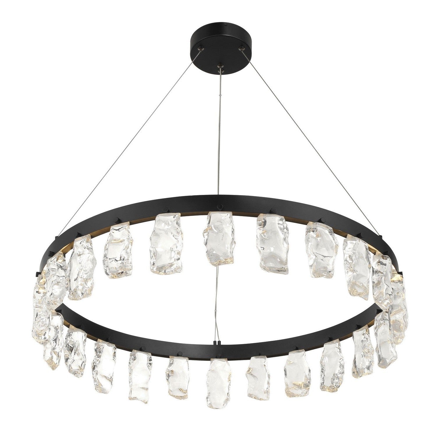 George Kovacs - P1497-66A-L - LED Chandelier - Arctic Glacier - Coal