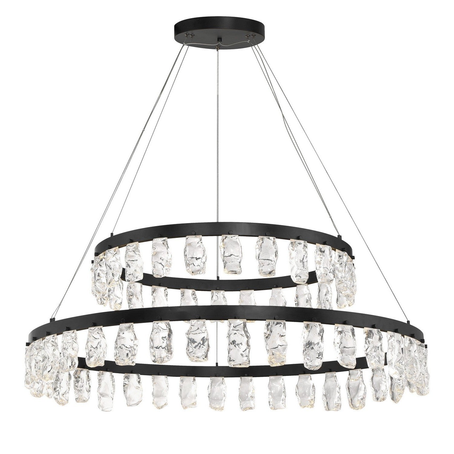 George Kovacs - P1499-66A-L - LED Chandelier - Arctic Glacier - Coal