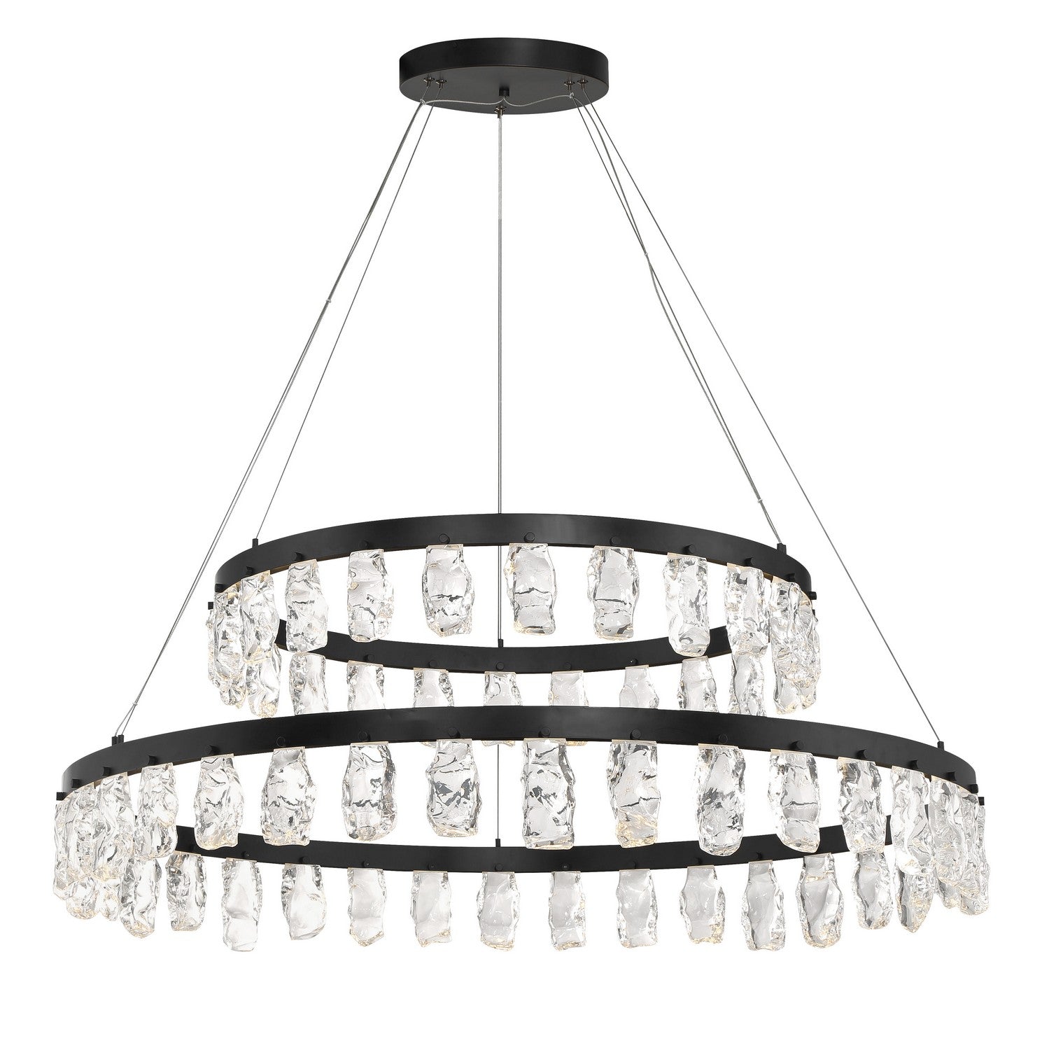 George Kovacs - P1499-66A-L - LED Chandelier - Arctic Glacier - Coal