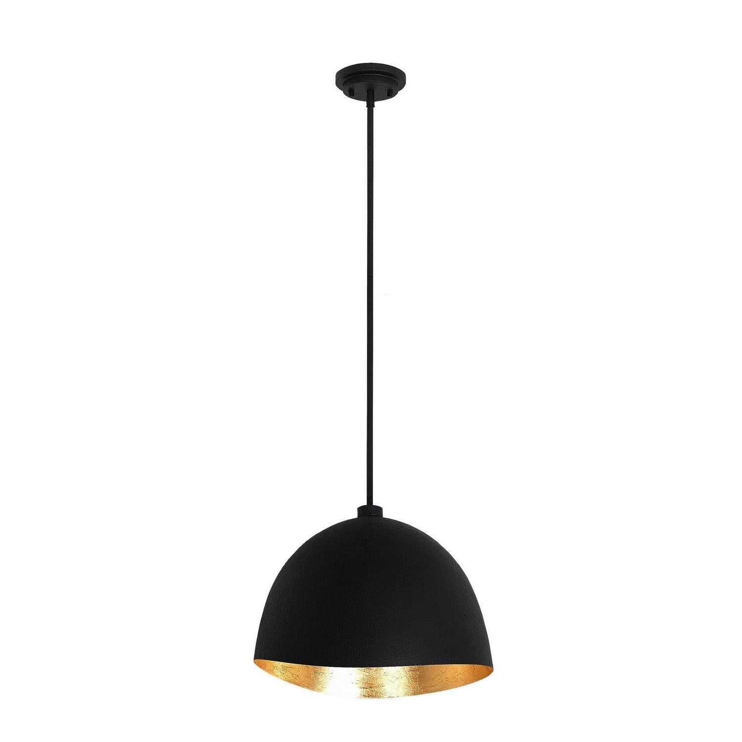 George Kovacs - P1914-711 - One Light Pendant - Eclos - Sand Coal W/Gold Leaf