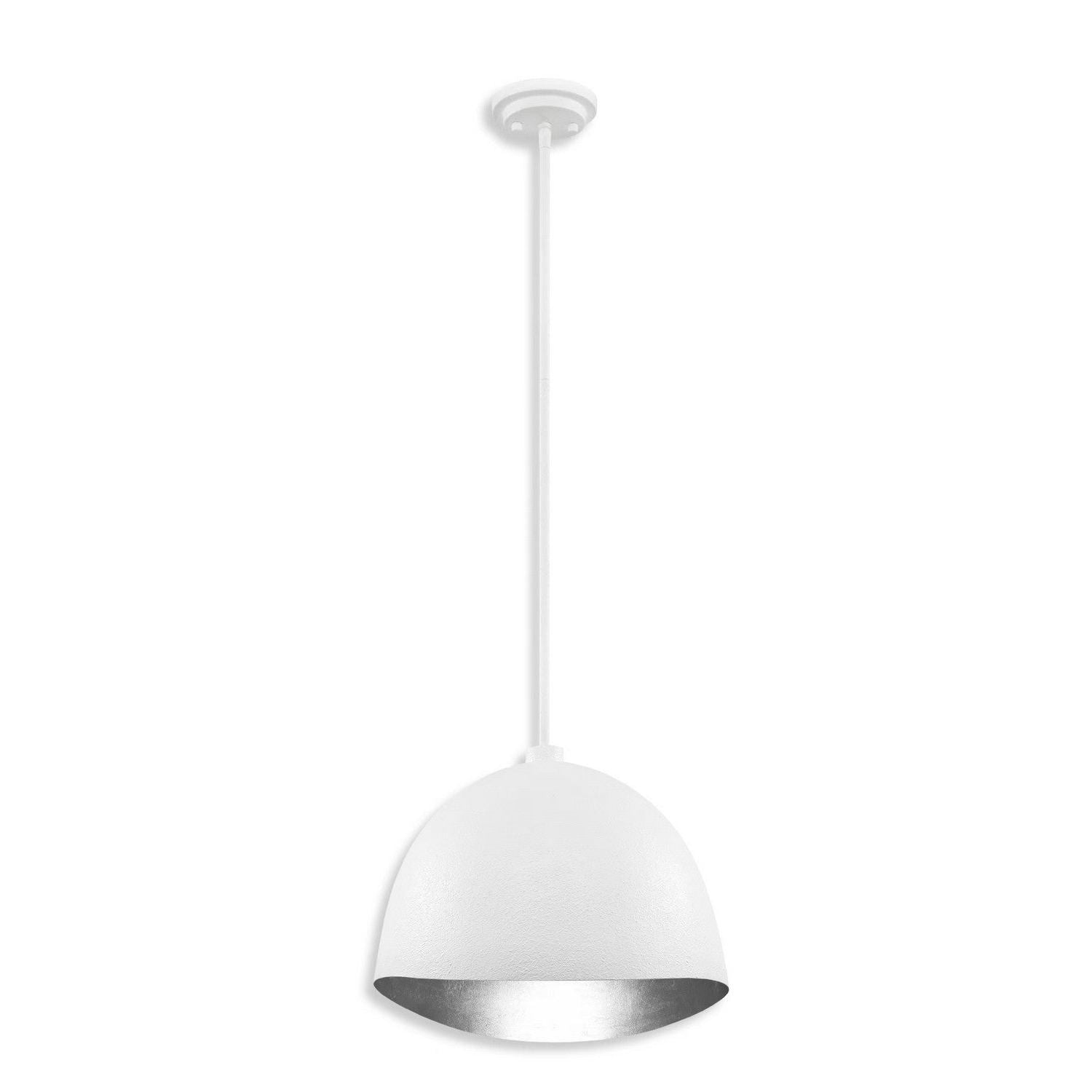 George Kovacs - P1914-736 - One Light Pendant - Eclos - Textured White W/Silver Leaf