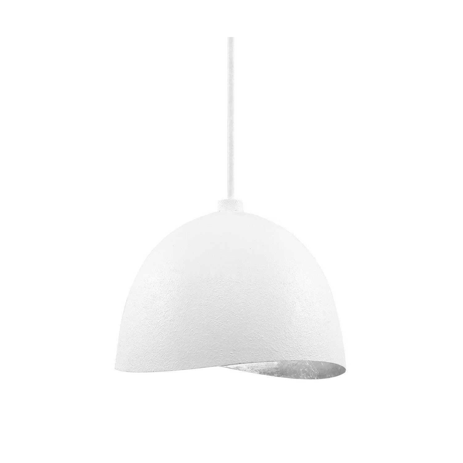 George Kovacs - P1914-736 - One Light Pendant - Eclos - Textured White W/Silver Leaf