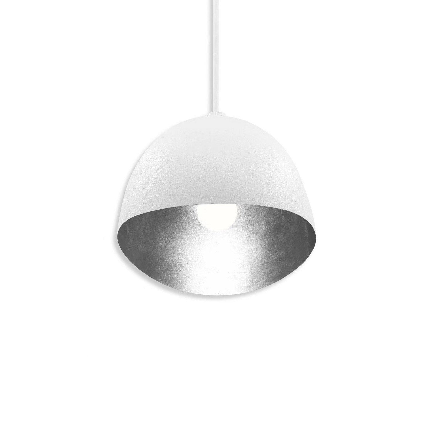 George Kovacs - P1914-736 - One Light Pendant - Eclos - Textured White W/Silver Leaf