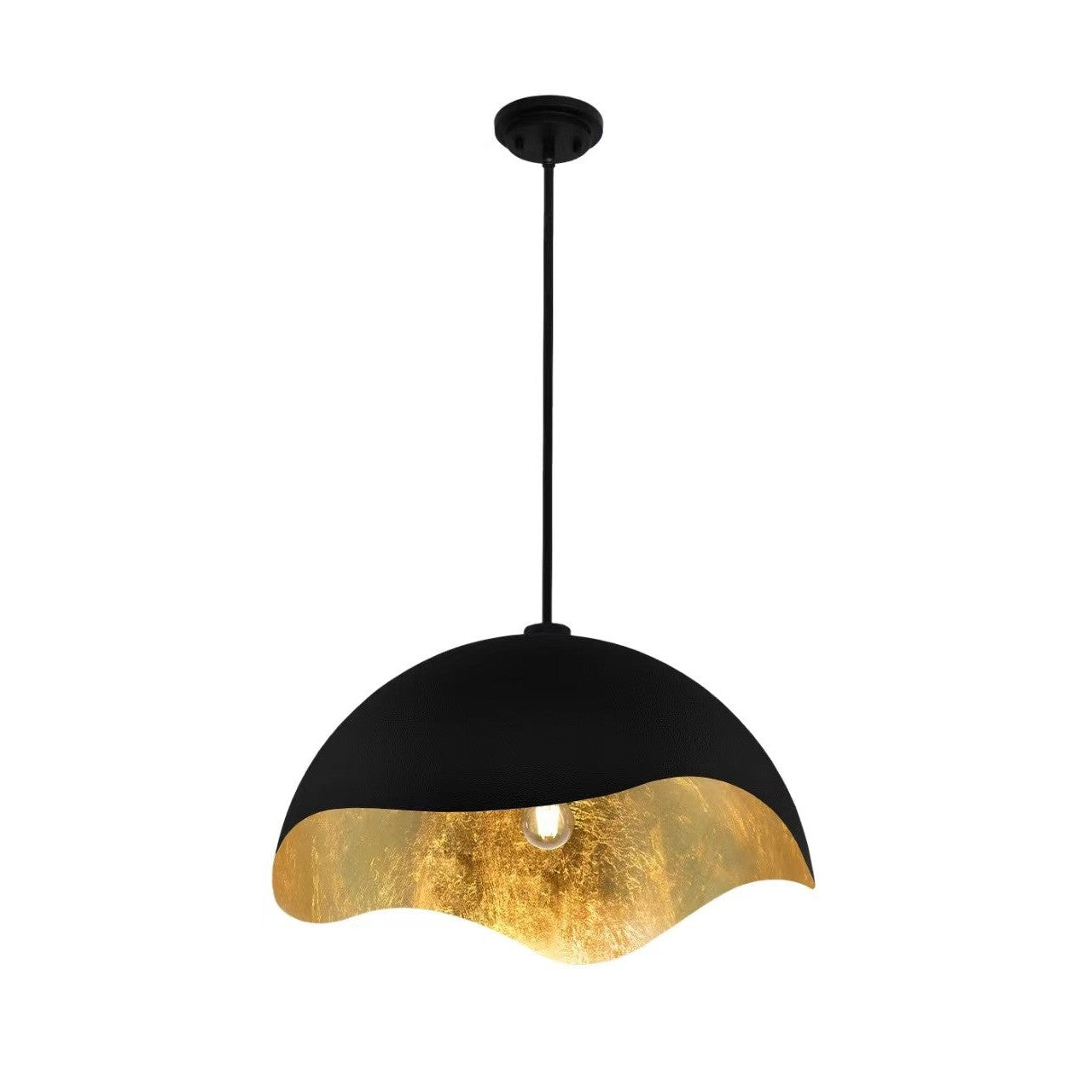 George Kovacs - P1915-711 - One Light Pendant - Eclos - Sand Coal W/Gold Leaf