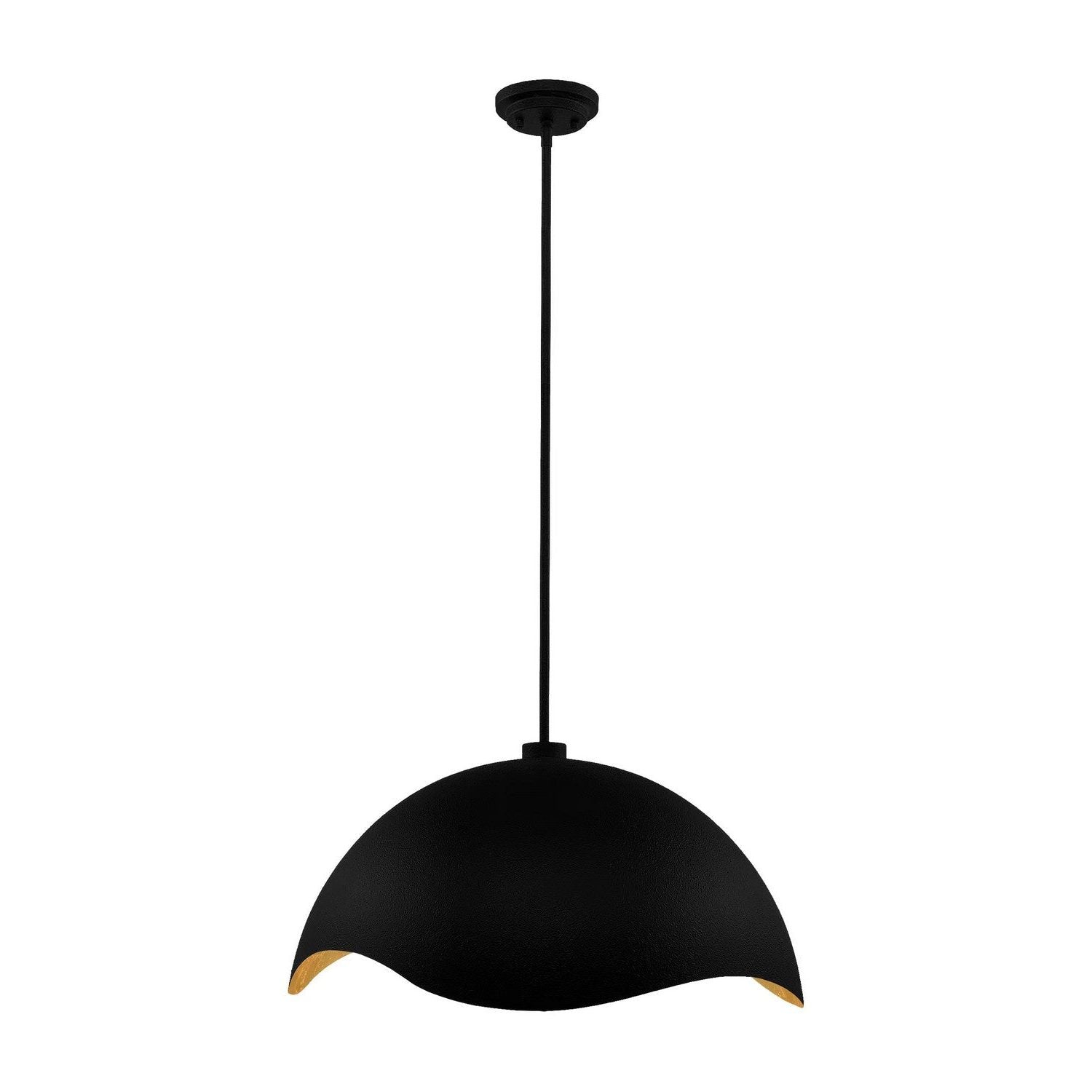 George Kovacs - P1915-711 - One Light Pendant - Eclos - Sand Coal W/Gold Leaf