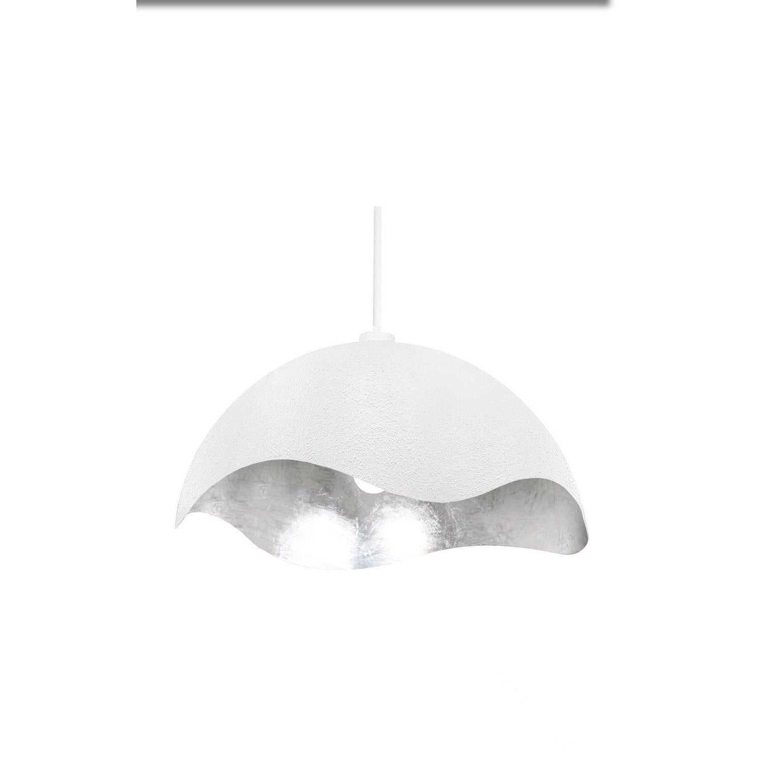 George Kovacs - P1915-736 - One Light Pendant - Eclos - Textured White W/Silver Leaf