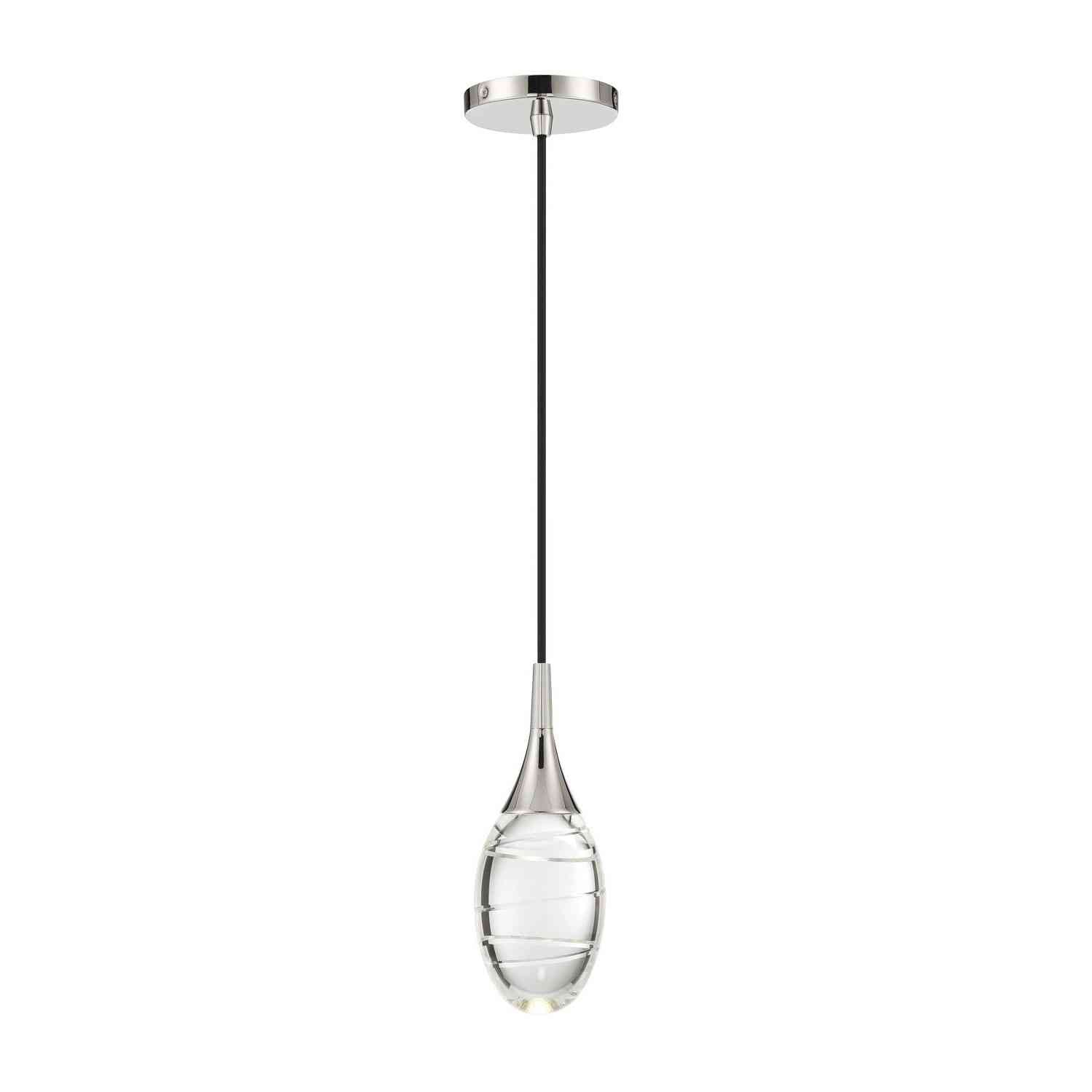George Kovacs - P5592-613-L - LED Mini Pendant - Hail - Polished Nickel