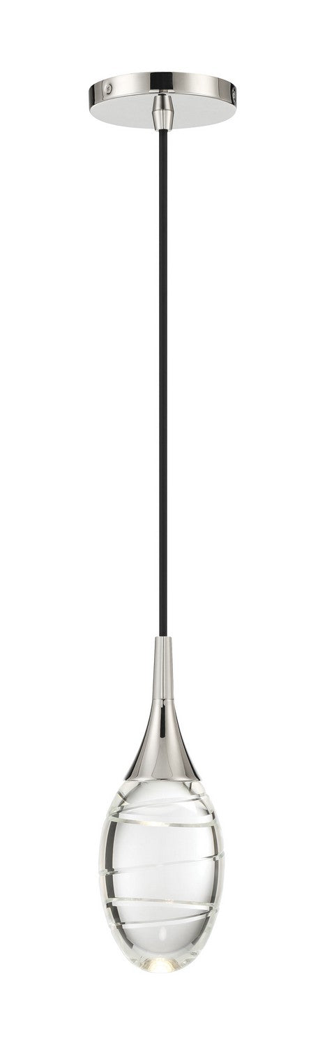 George Kovacs - P5592-613-L - LED Mini Pendant - Hail - Polished Nickel