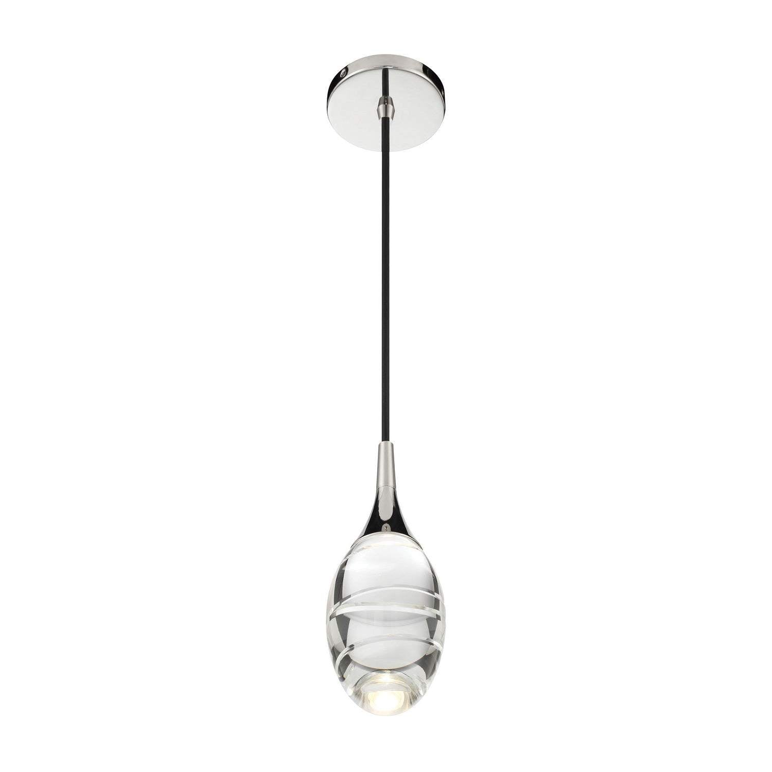 George Kovacs - P5592-613-L - LED Mini Pendant - Hail - Polished Nickel
