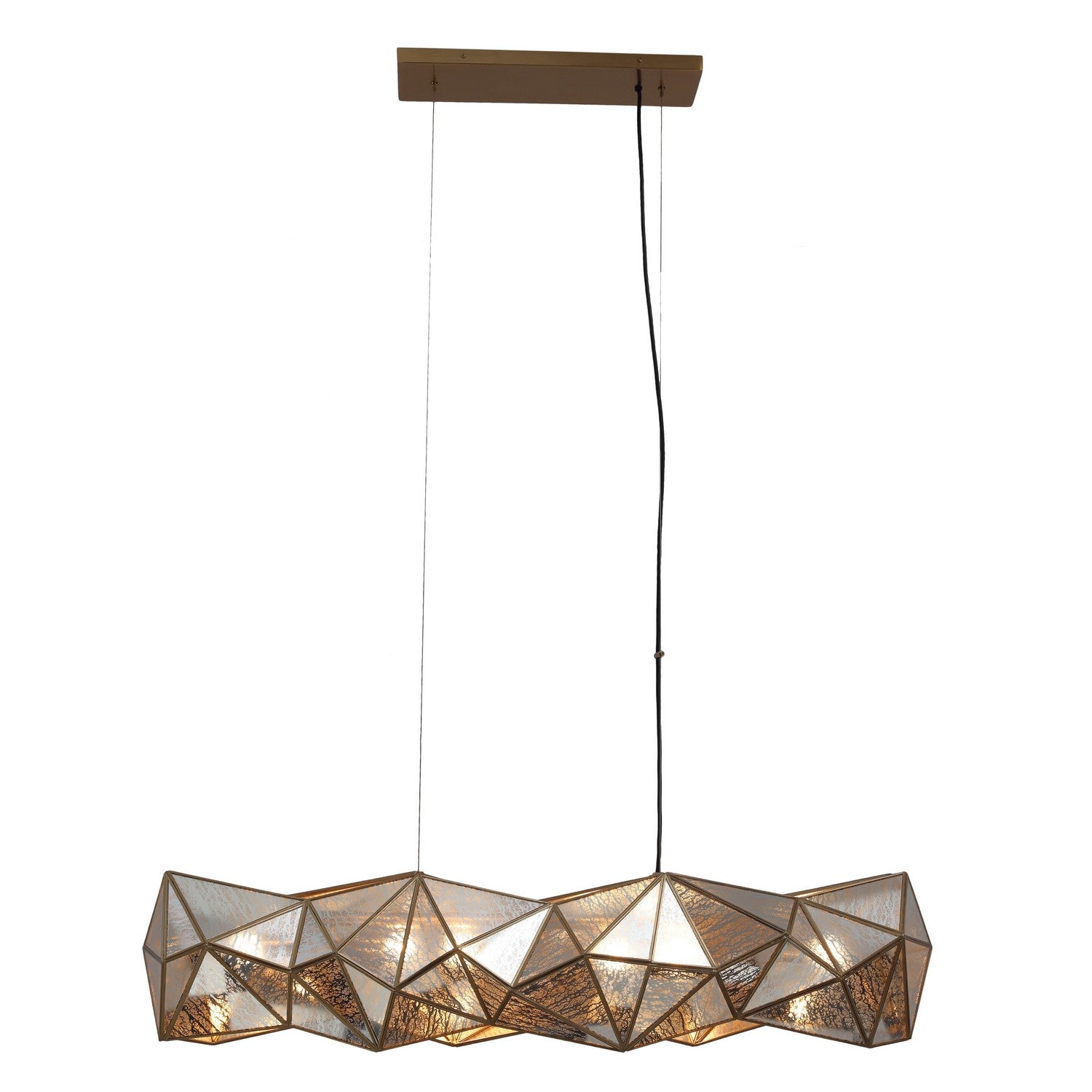 Metropolitan - N1696-863 - Six Light Island Pendant - Geo-Gem - Artisan Brass