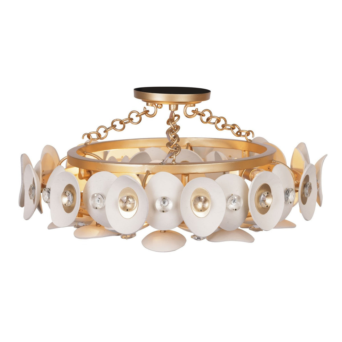 Metropolitan - N1863-760 - Three Light Semi Flush Mount - Niu - Fawn Gold