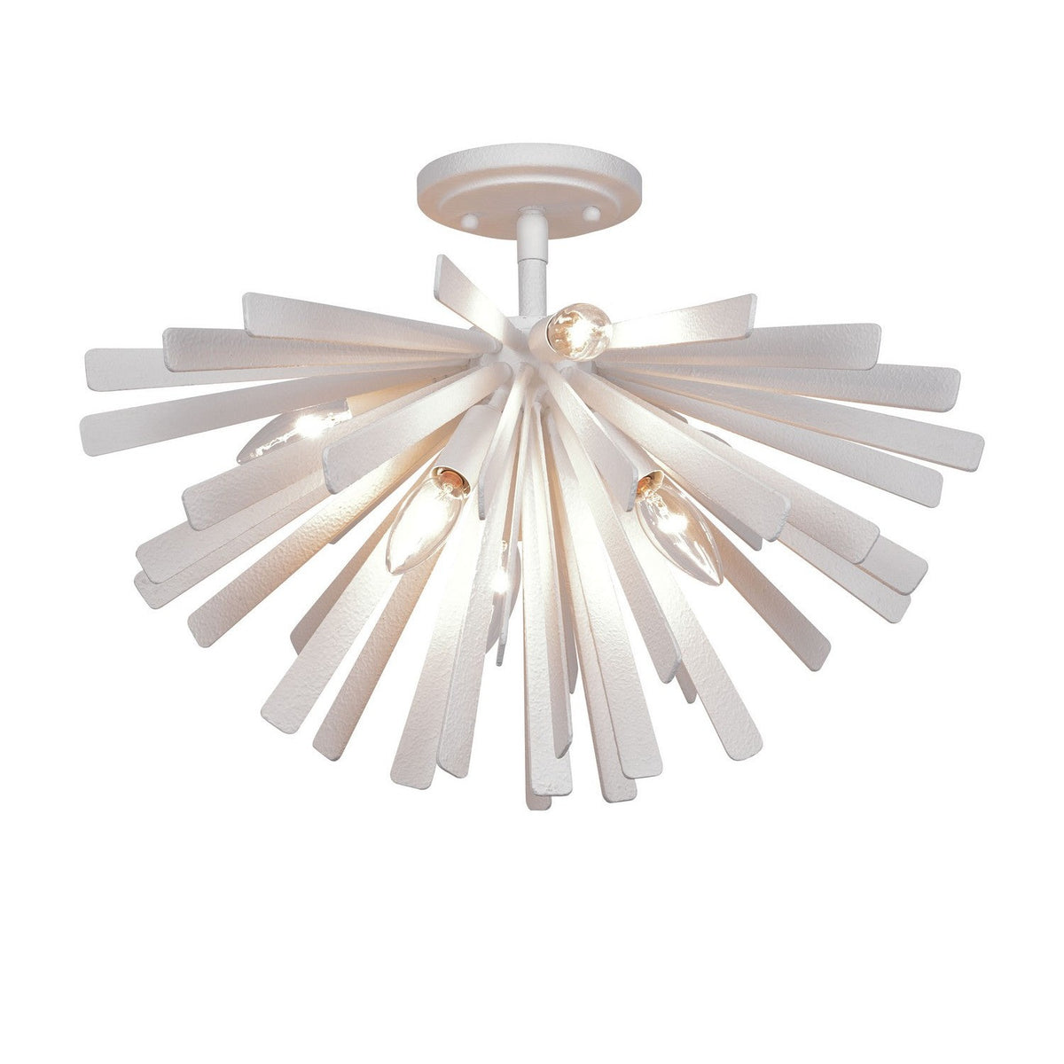 Metropolitan - N1906-792 - Six Light Flush Mount - Confluence - Piastra White