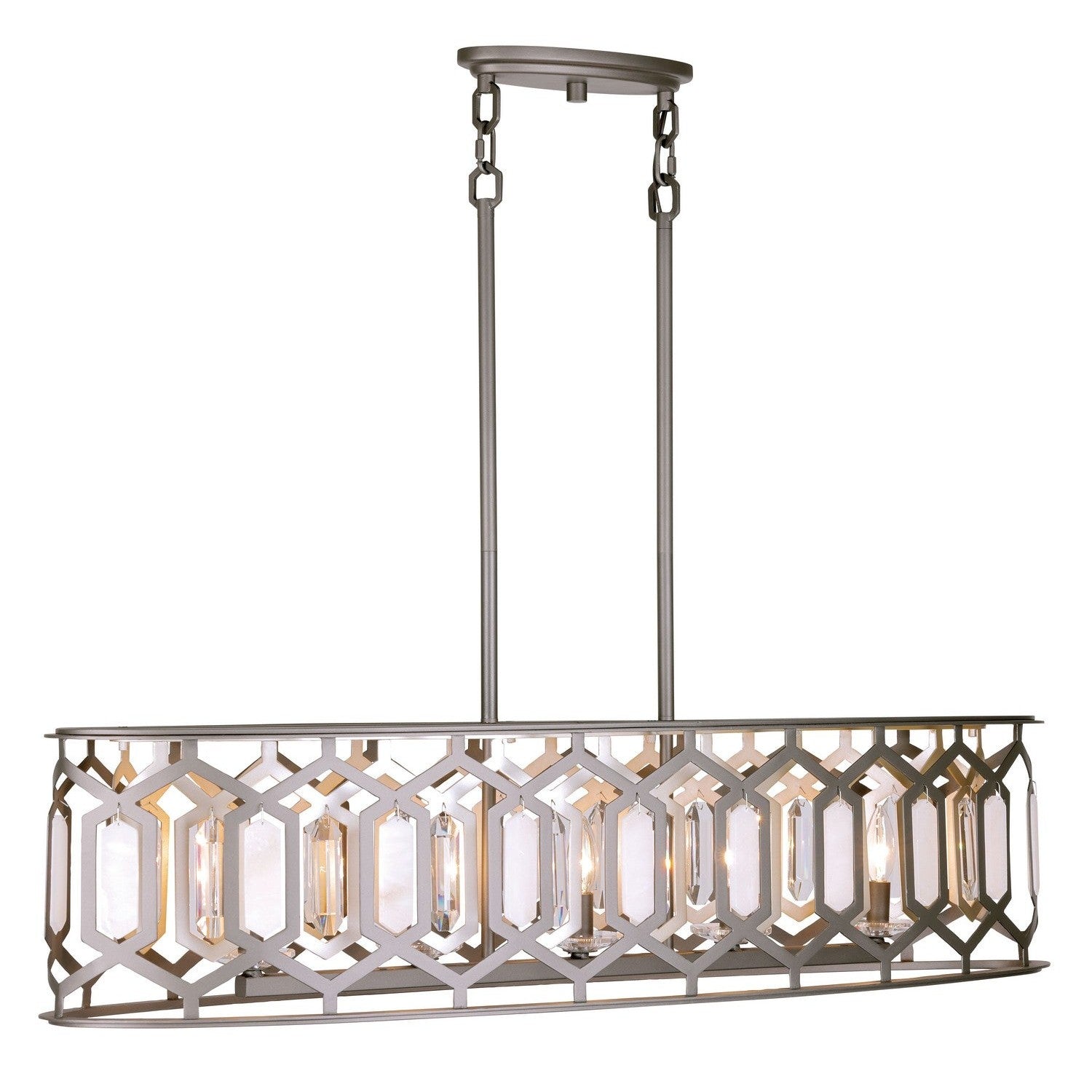 Minka-Lavery - 3588-795 - Five Light Island Pendant - Hexly - Bronze & Sultry Silver
