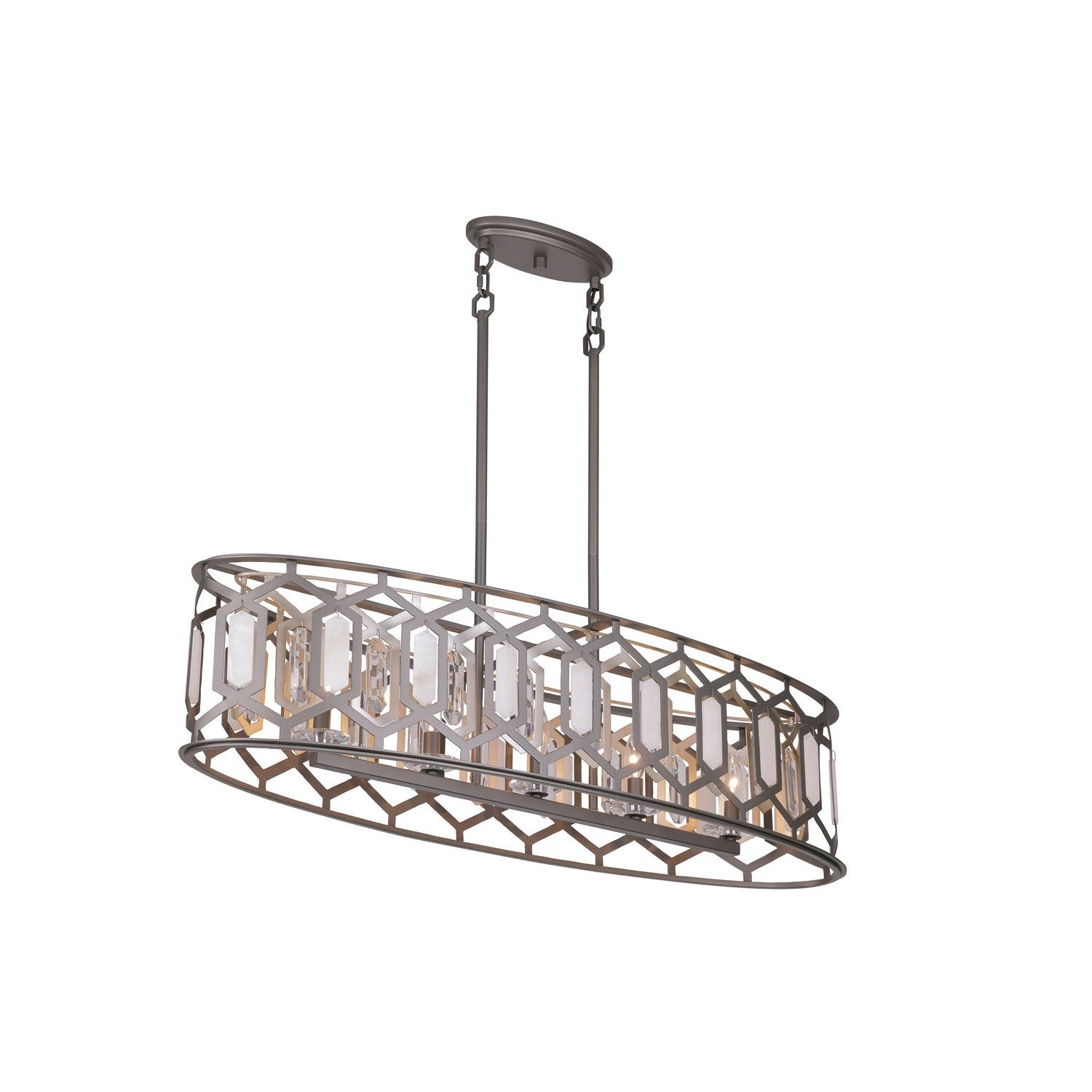 Minka-Lavery - 3588-795 - Five Light Island Pendant - Hexly - Bronze & Sultry Silver