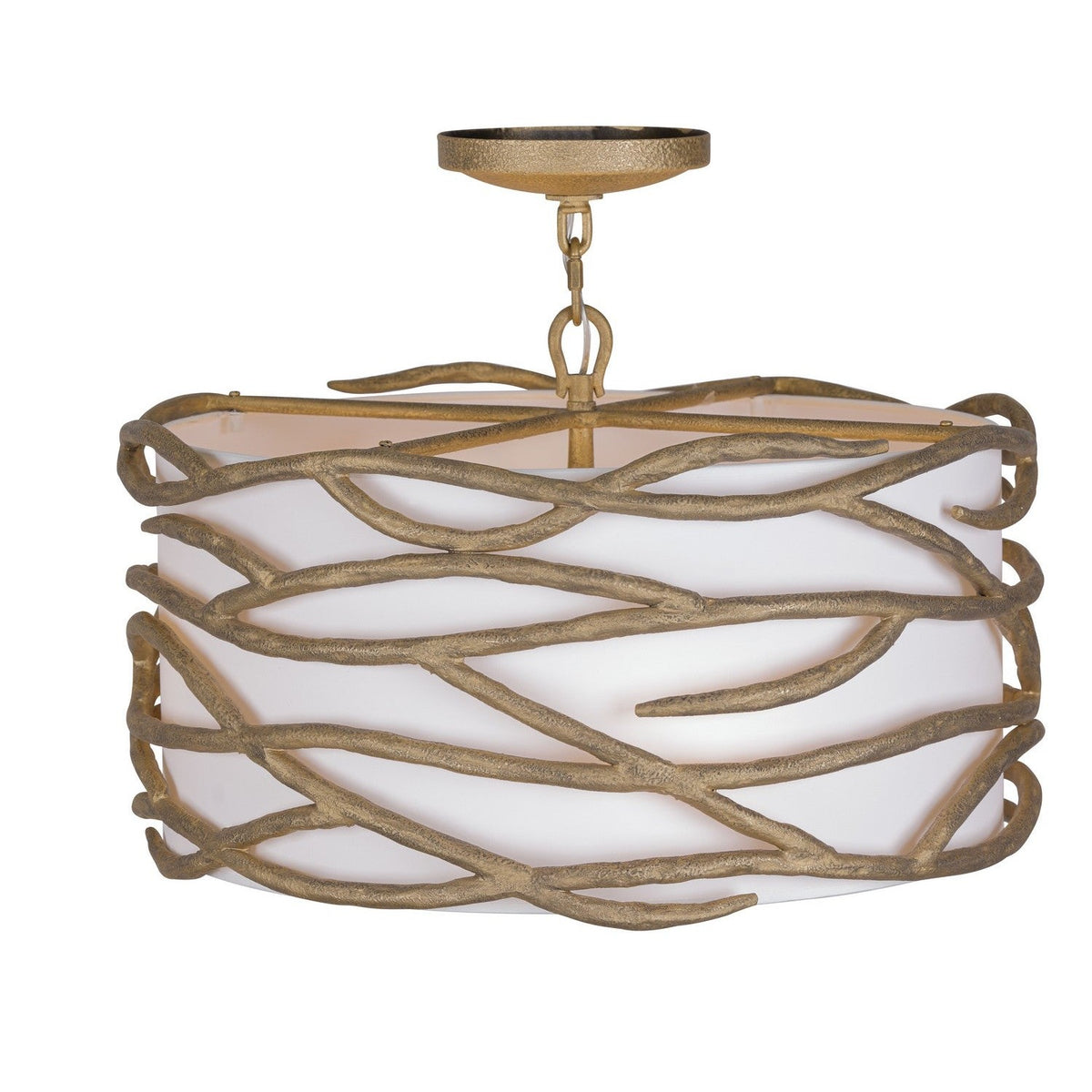 Minka-Lavery - 3715-788 - Four Light Semi Flush Mount - Branch Reality - Ashen Gold