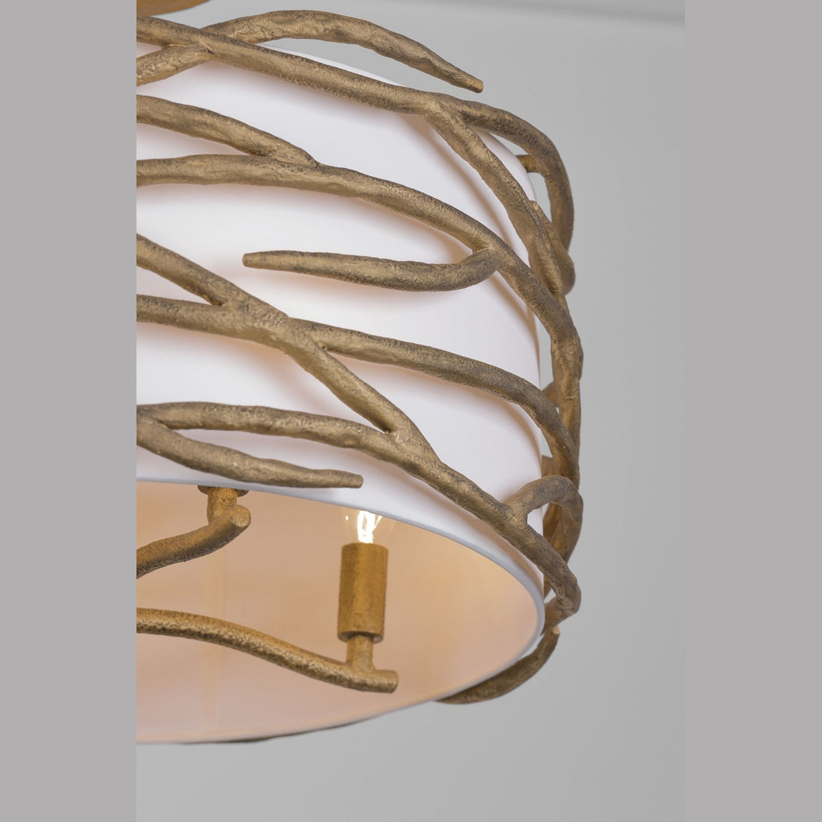 Minka-Lavery - 3715-788 - Four Light Semi Flush Mount - Branch Reality - Ashen Gold