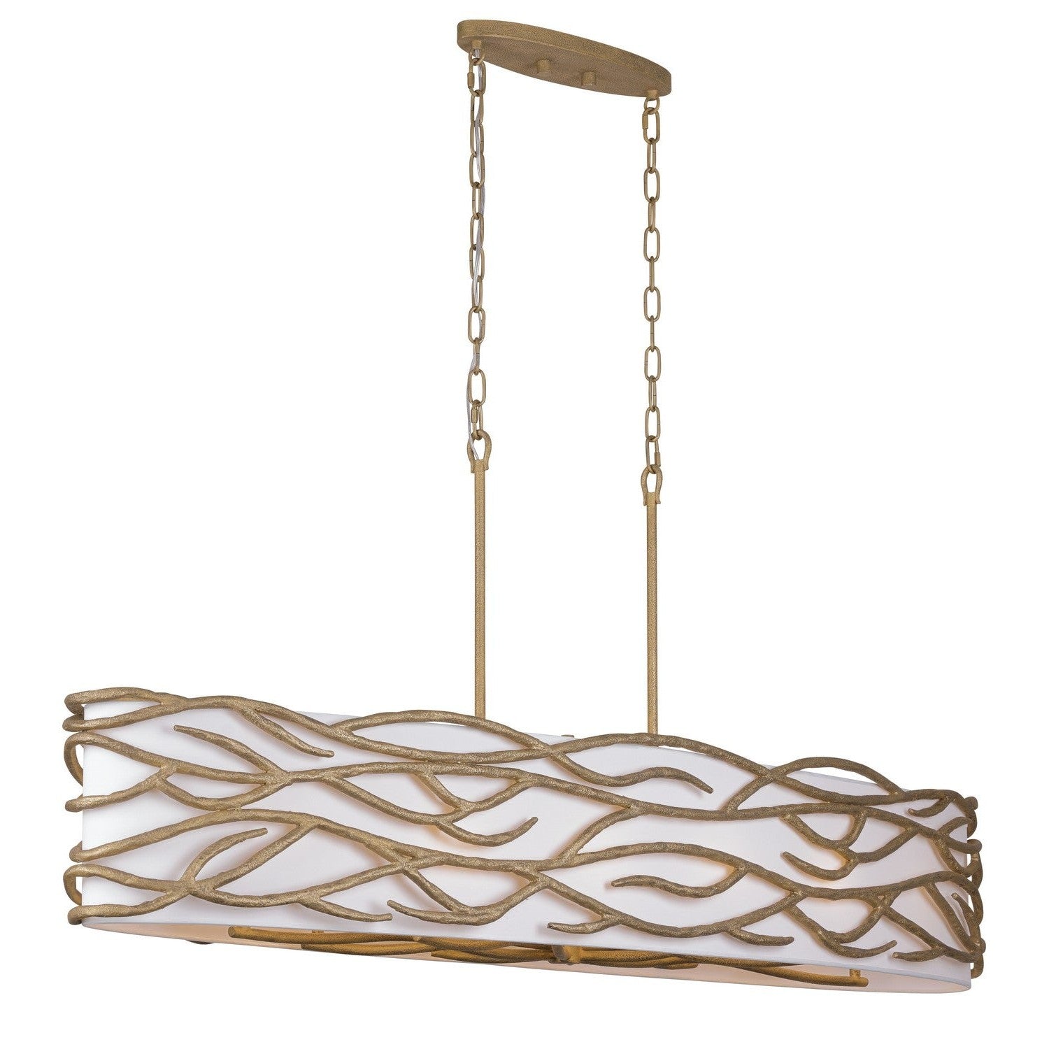 Minka-Lavery - 3717-788 - Ten Light Island Pendant - Branch Reality - Ashen Gold