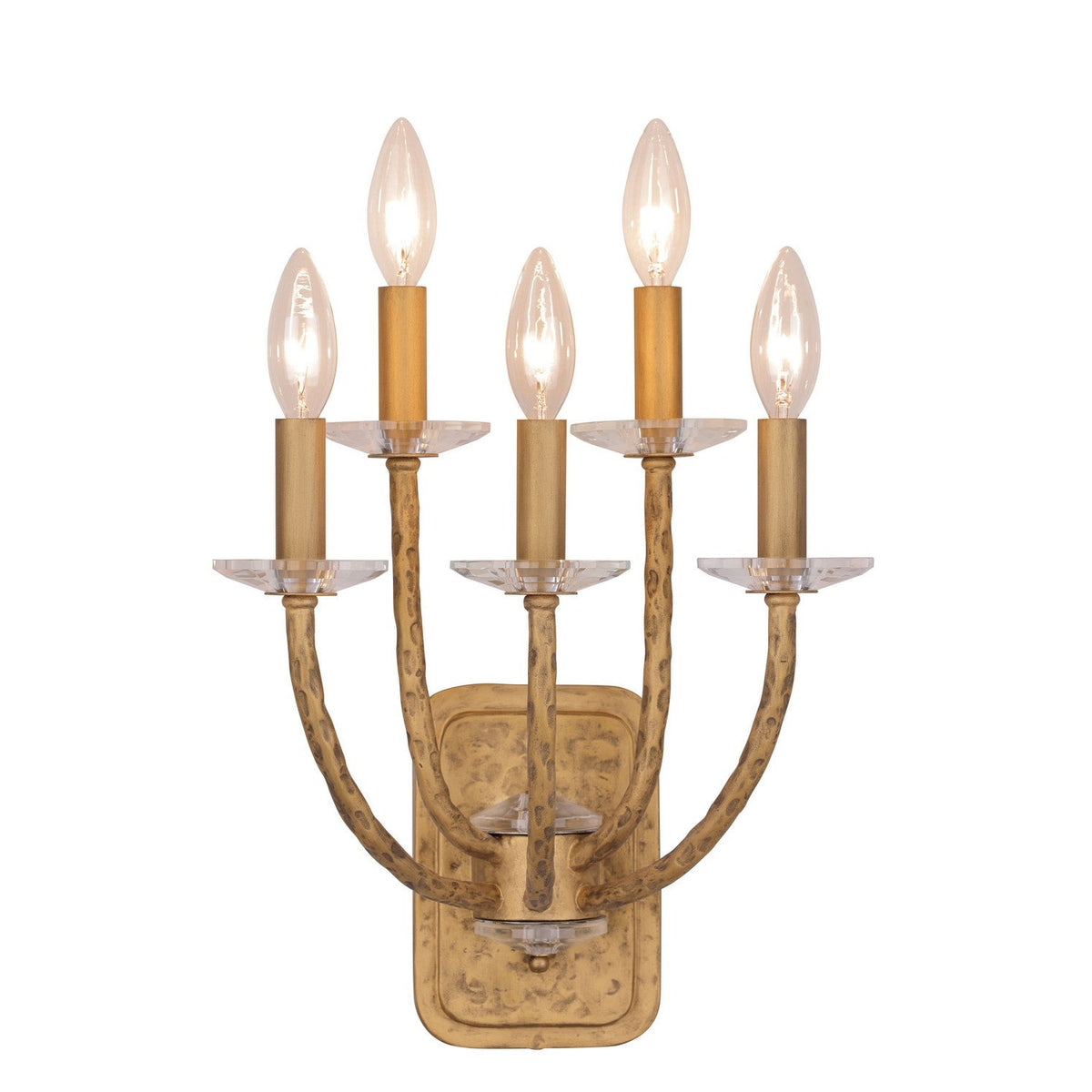 Minka-Lavery - 5285-788 - Five Light Wall Sconce - Atella - Silver W/Oxide Flecks
