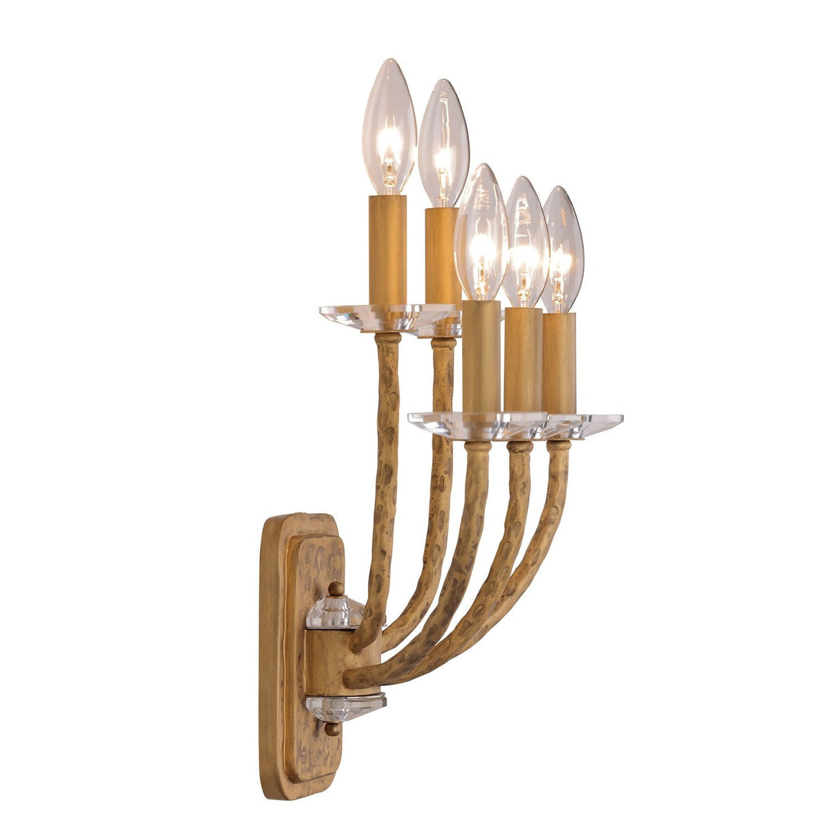 Minka-Lavery - 5285-788 - Five Light Wall Sconce - Atella - Silver W/Oxide Flecks