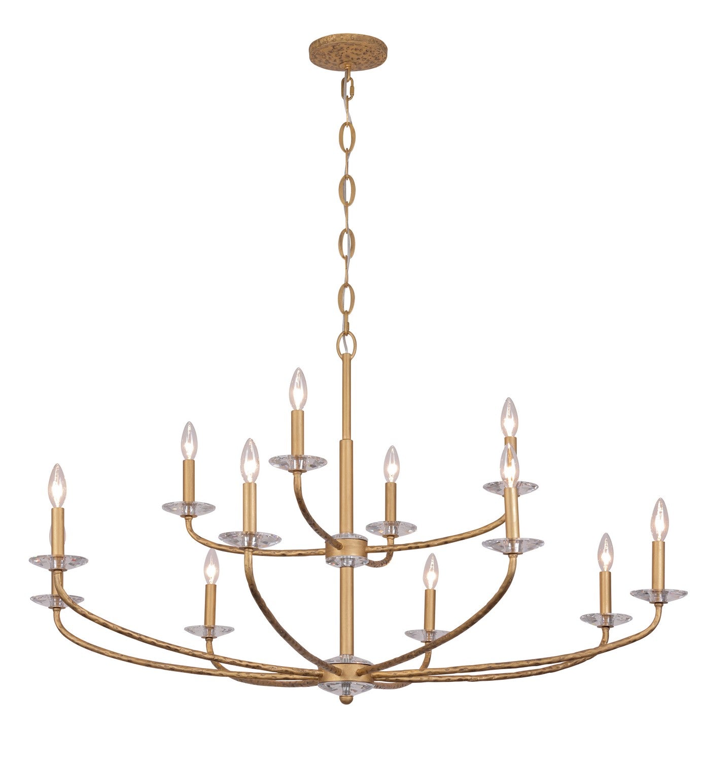Minka-Lavery - 5288-788 - 12 Light Chandelier - Atella - Ashen Gold
