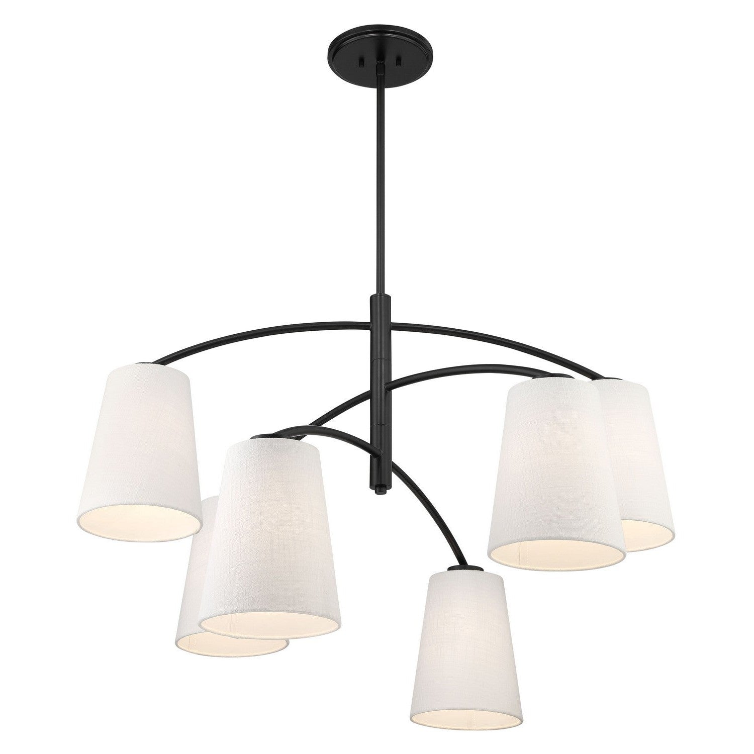 Minka-Lavery - 5397-66A - Six Light Chandelier - Headington - Coal
