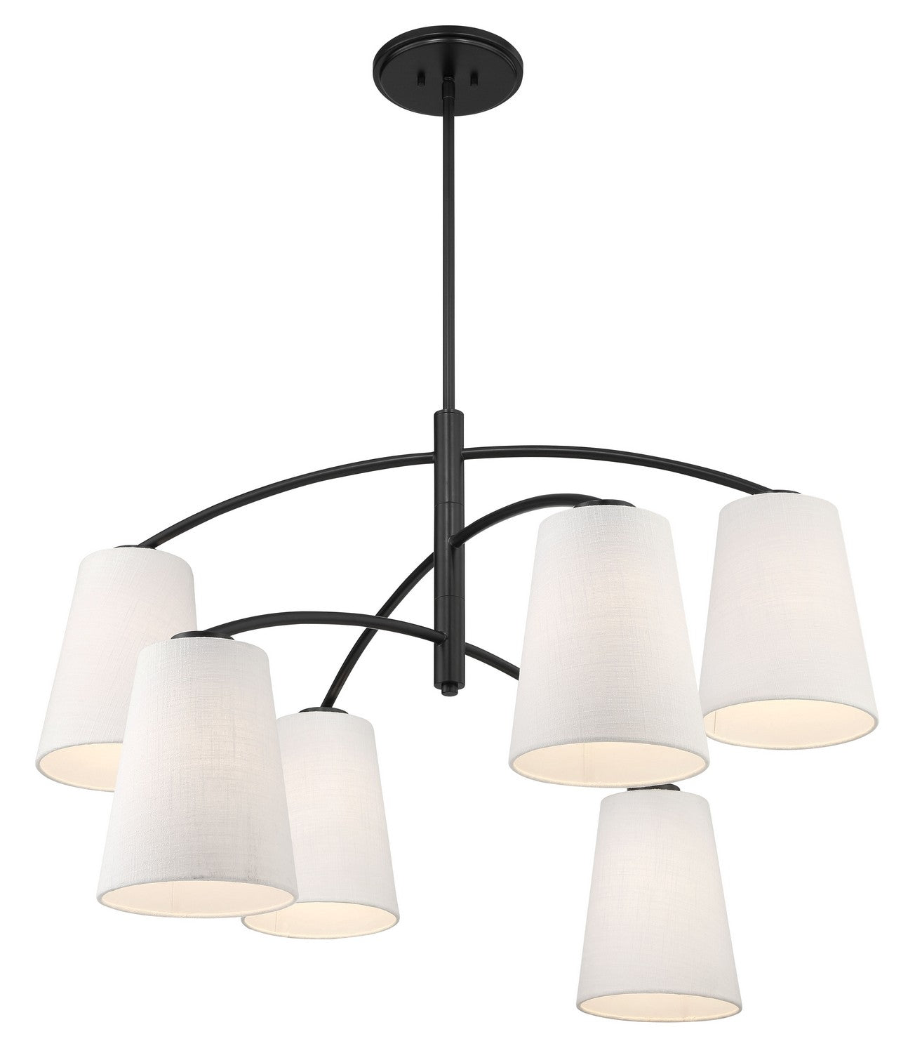 Minka-Lavery - 5397-66A - Six Light Chandelier - Headington - Coal
