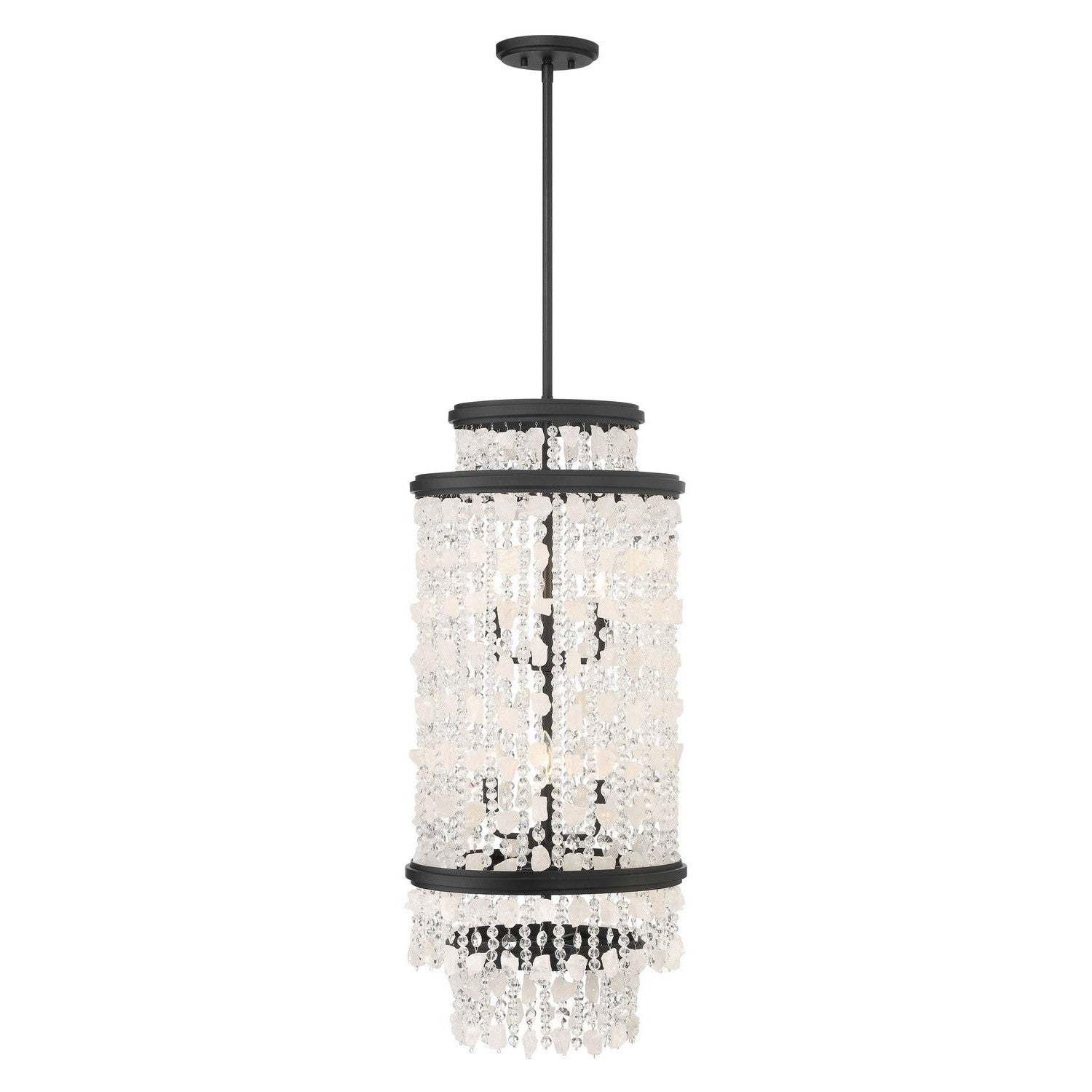 Minka-Lavery - 6704-66 - Six Light Foyer Pendant - Shimmering Elegance - Sand Coal