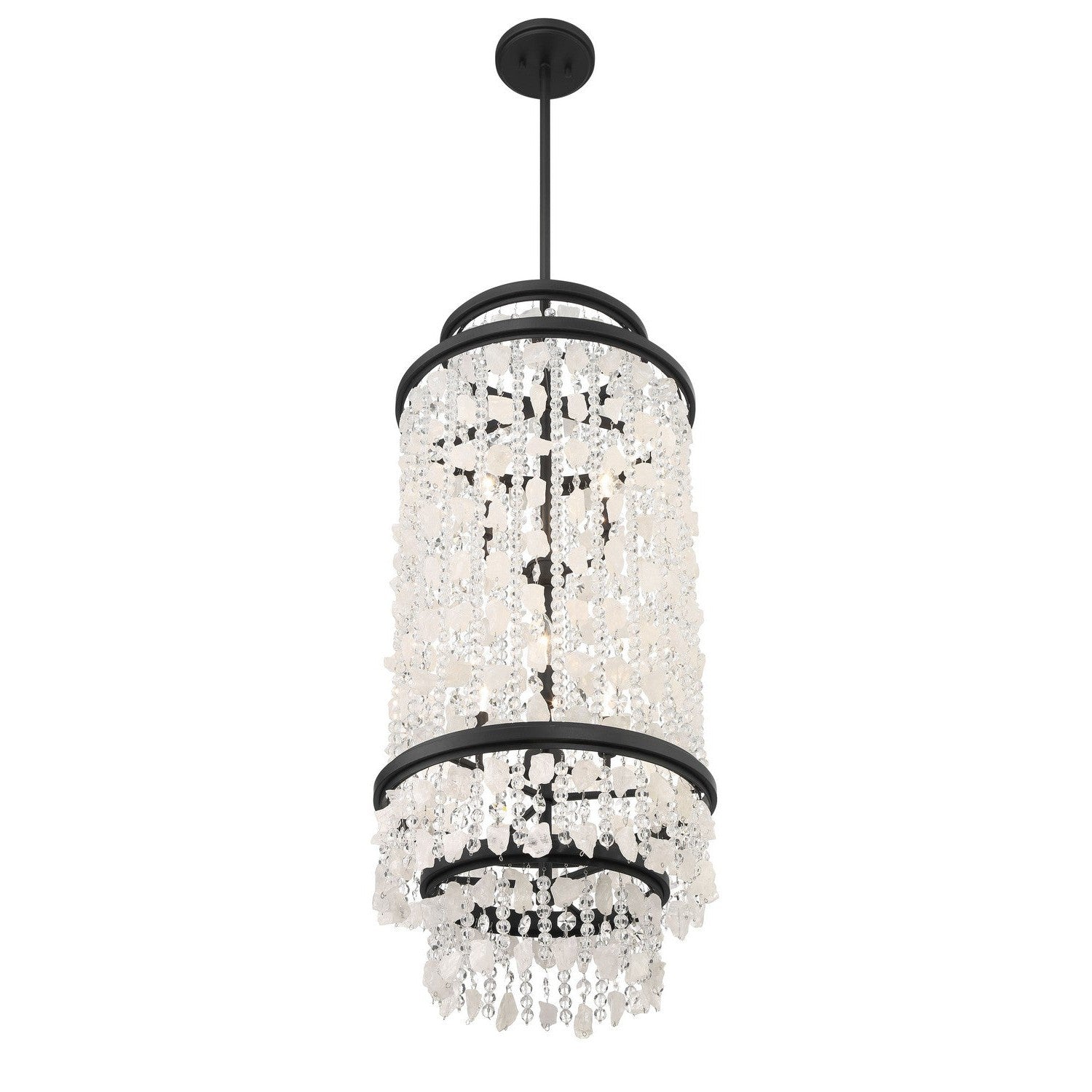 Minka-Lavery - 6704-66 - Six Light Foyer Pendant - Shimmering Elegance - Sand Coal