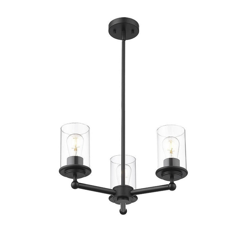 Z-Lite - 742-3MB - Three Light Chandelier - Thayer - Matte Black