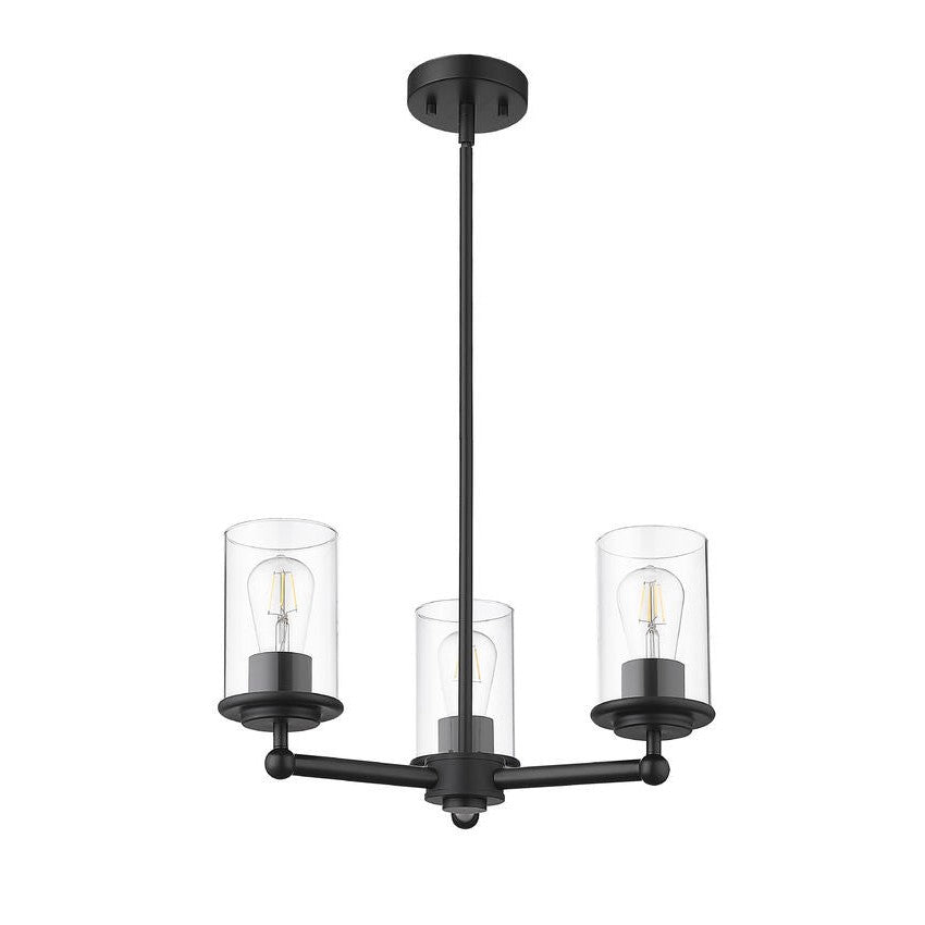 Z-Lite - 742-3MB - Three Light Chandelier - Thayer - Matte Black