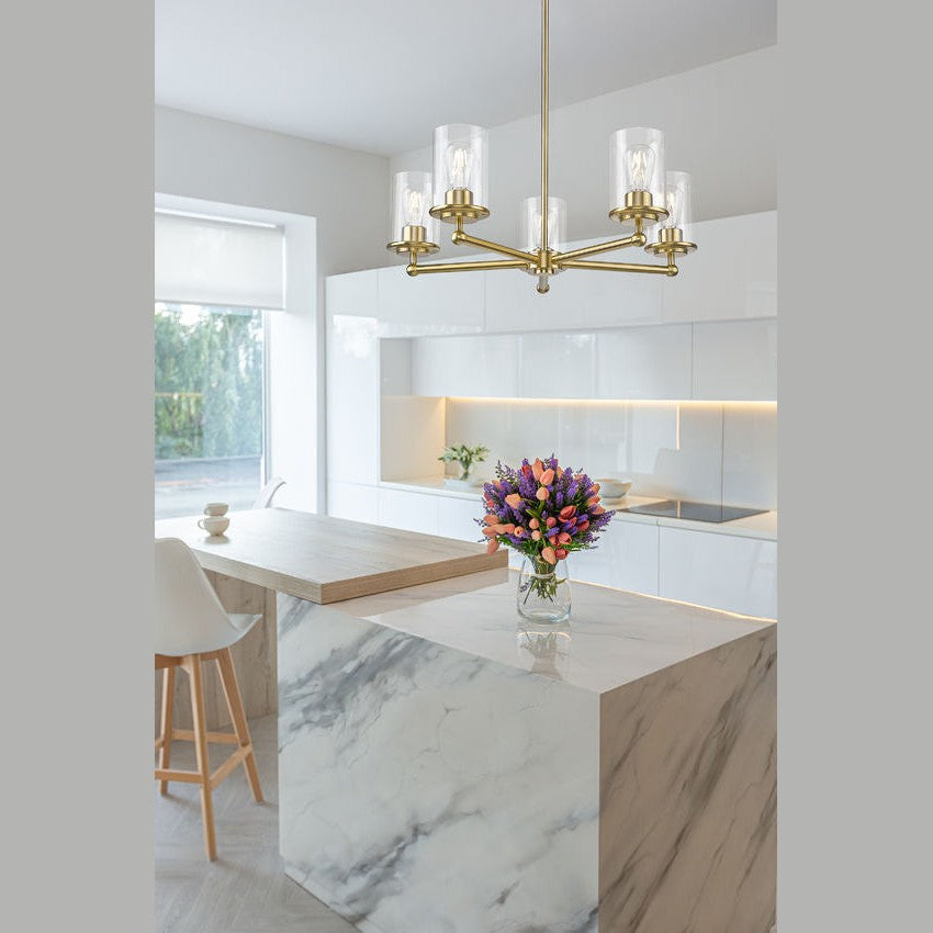 Z-Lite - 742-5LG - Five Light Chandelier - Thayer - Luxe Gold