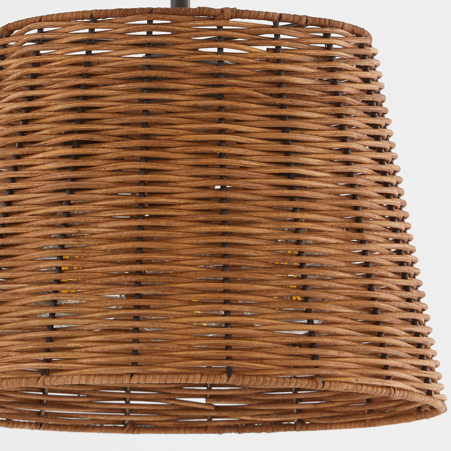 Quorum - 2893-13-59 - Three Light Semi Flush Mount - Wicker - Matte Black